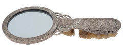 Vintage Chinese Silver Mirror, Beginnings of 20th Century