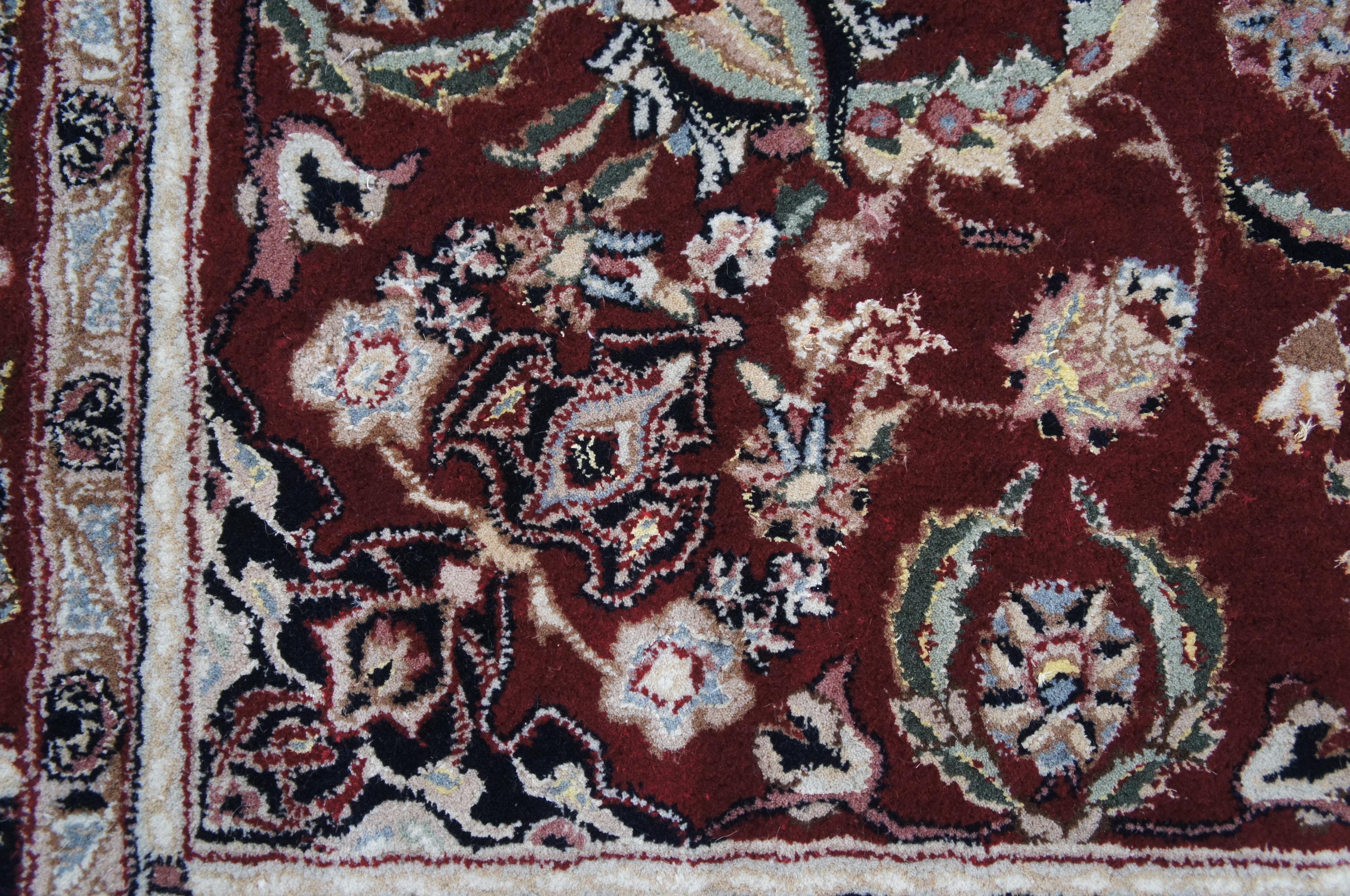 Vintage Chinese Sino Floral All Over Persian Medallion Area Rug Carpet 5' x 8' For Sale 4