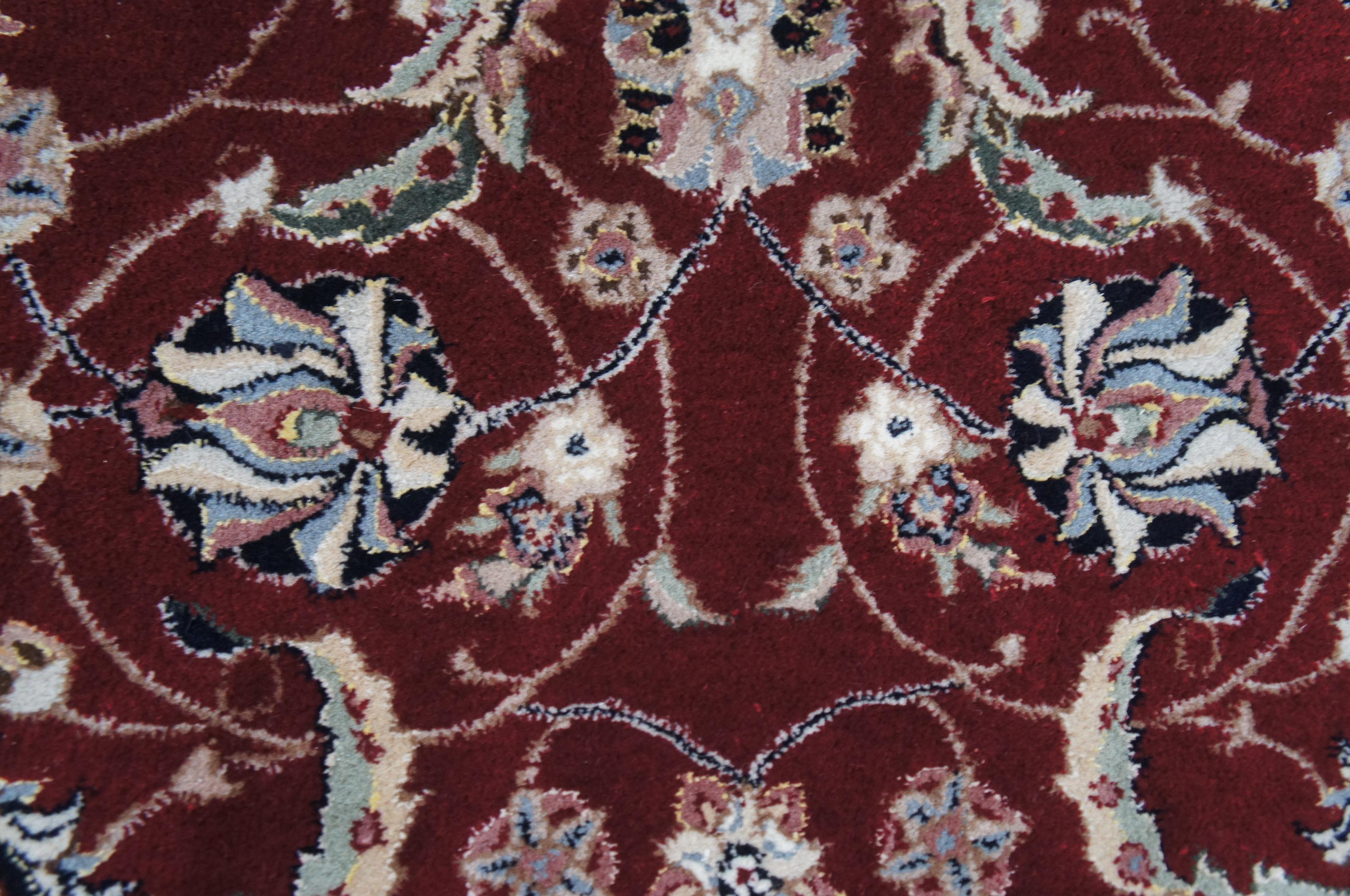 Vintage Chinese Sino Floral All Over Persian Medallion Area Rug Carpet 5' x 8' For Sale 5