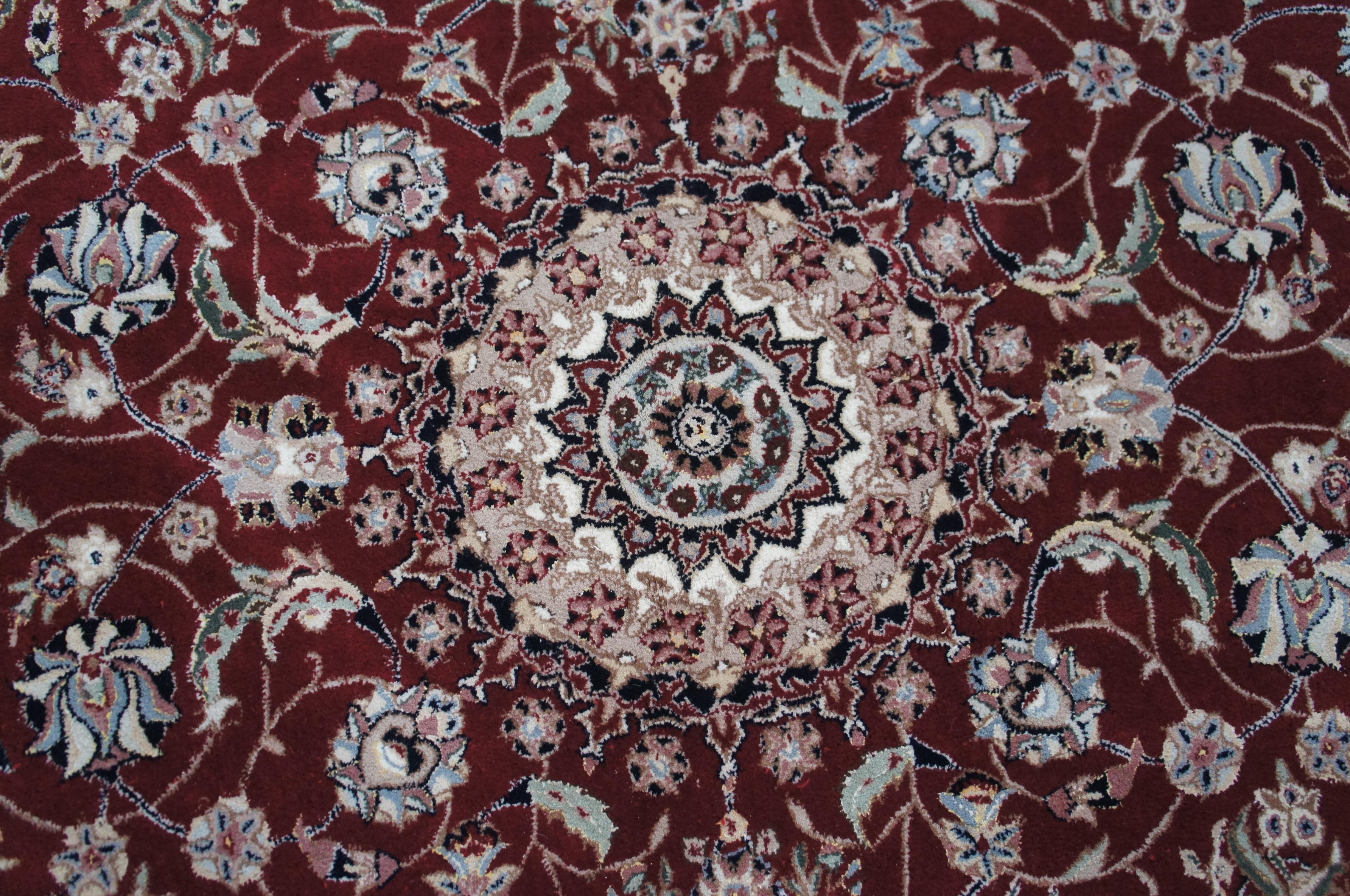 Vintage Chinese Sino Floral All Over Persian Medallion Area Rug Carpet 5' x 8' For Sale 1
