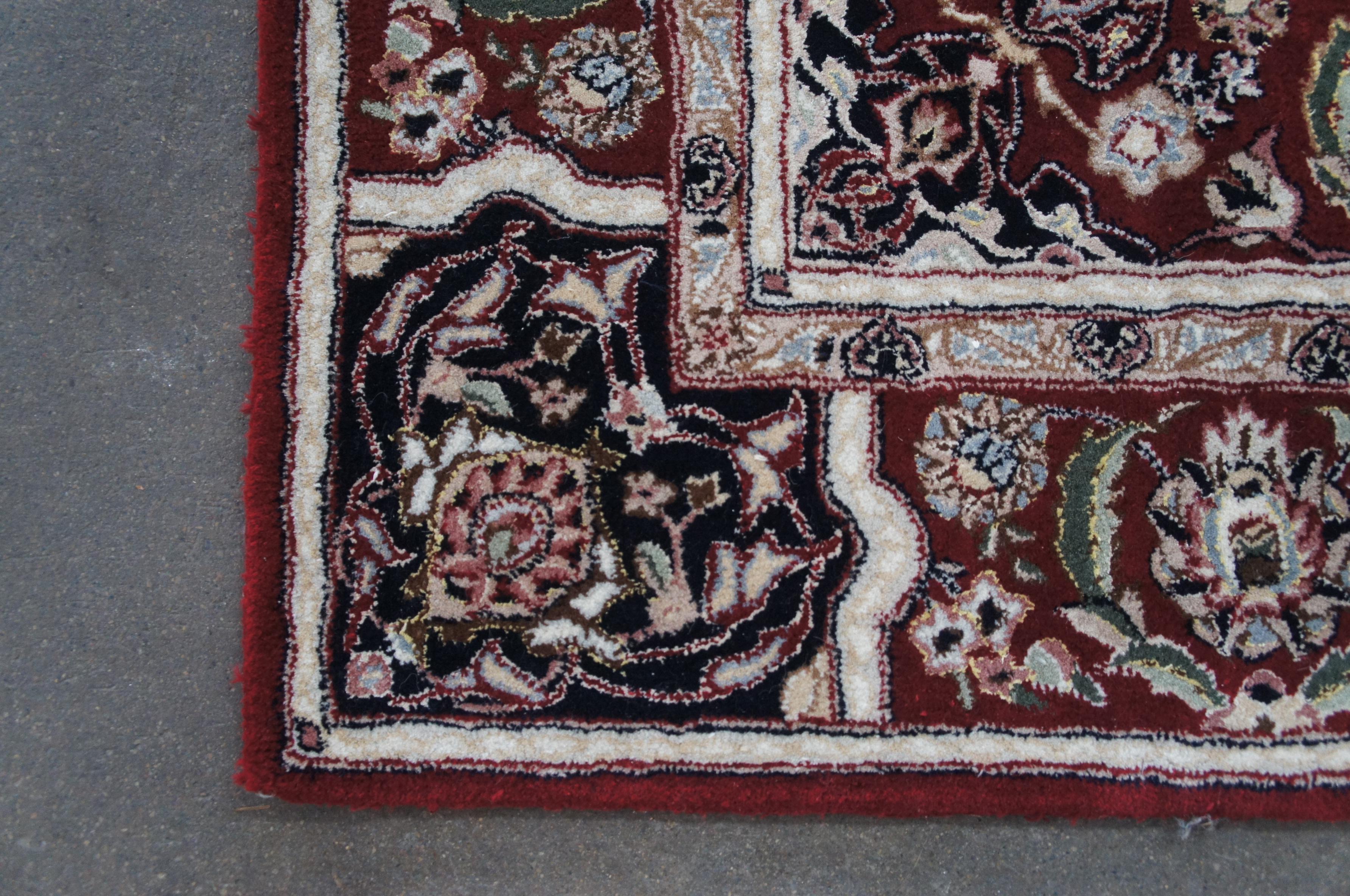 Vintage Chinese Sino Floral All Over Persian Medallion Area Rug Carpet 5' x 8' For Sale 2