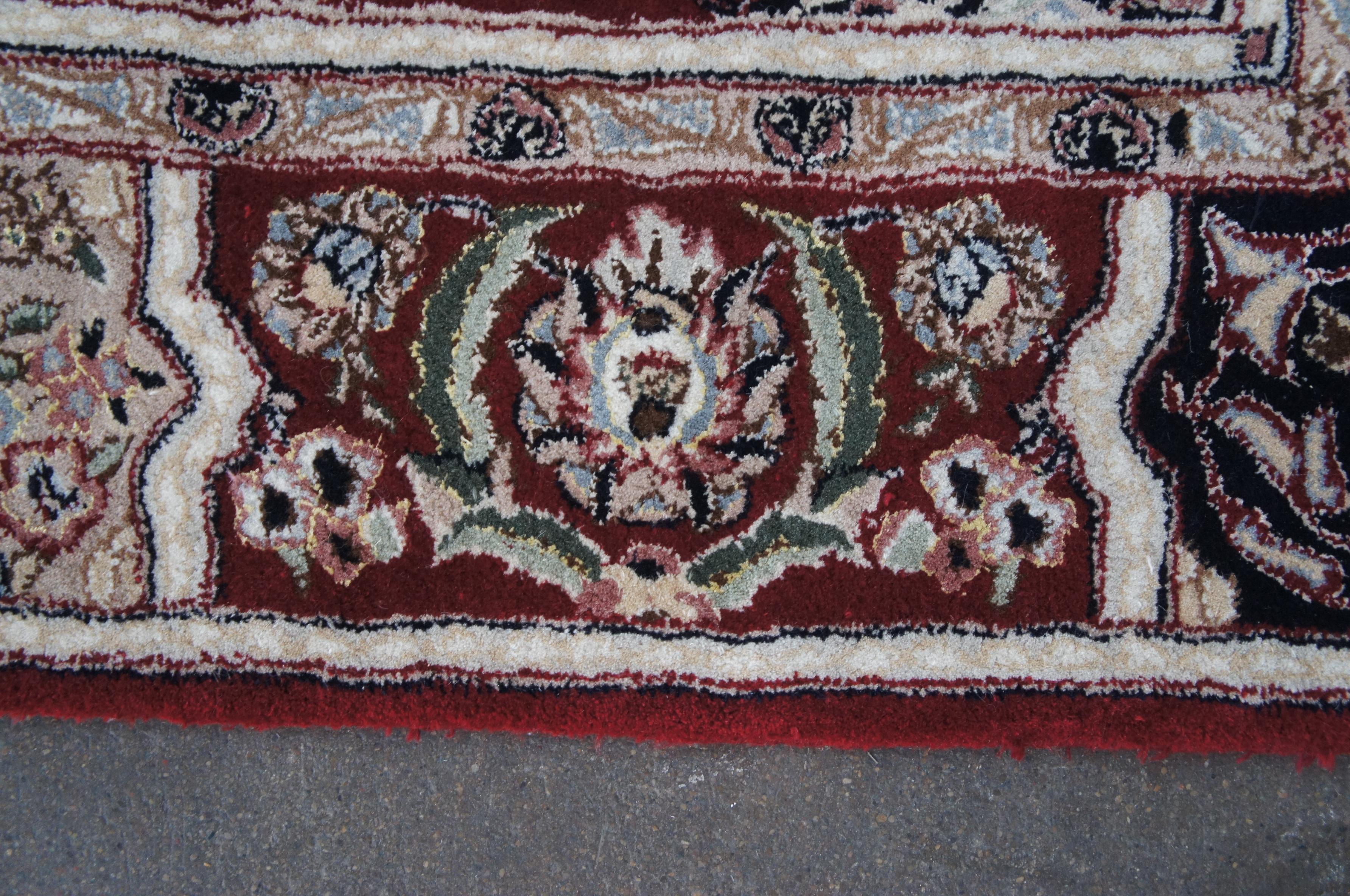 Vintage Chinese Sino Floral All Over Persian Medallion Area Rug Carpet 5' x 8' For Sale 3