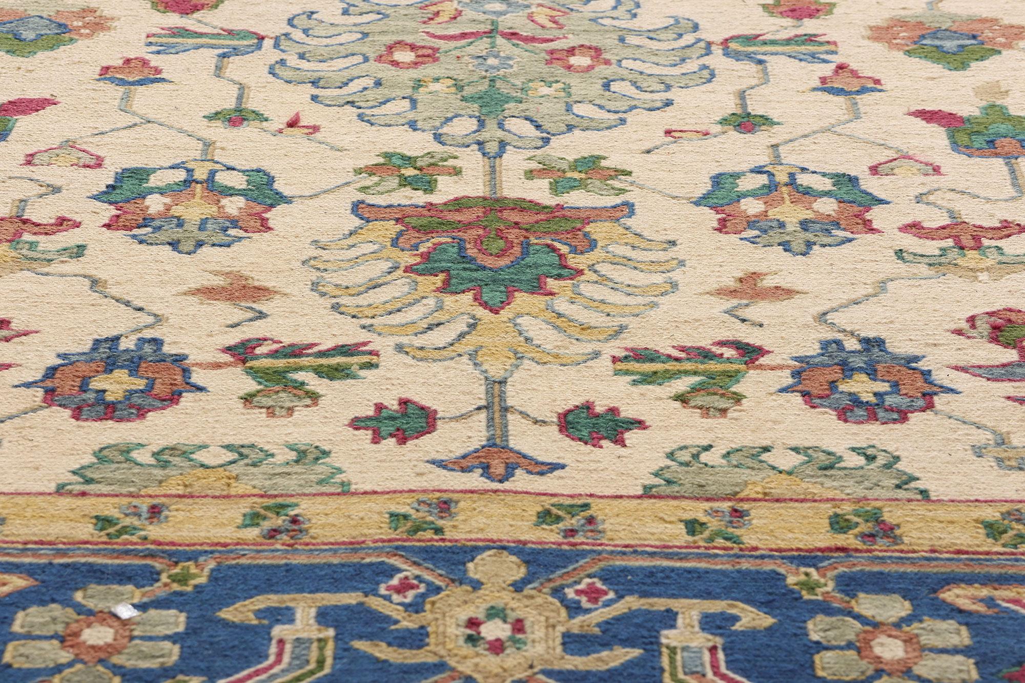 Vintage Chinese Soumak Carpet with Modern Style In Good Condition For Sale In Dallas, TX