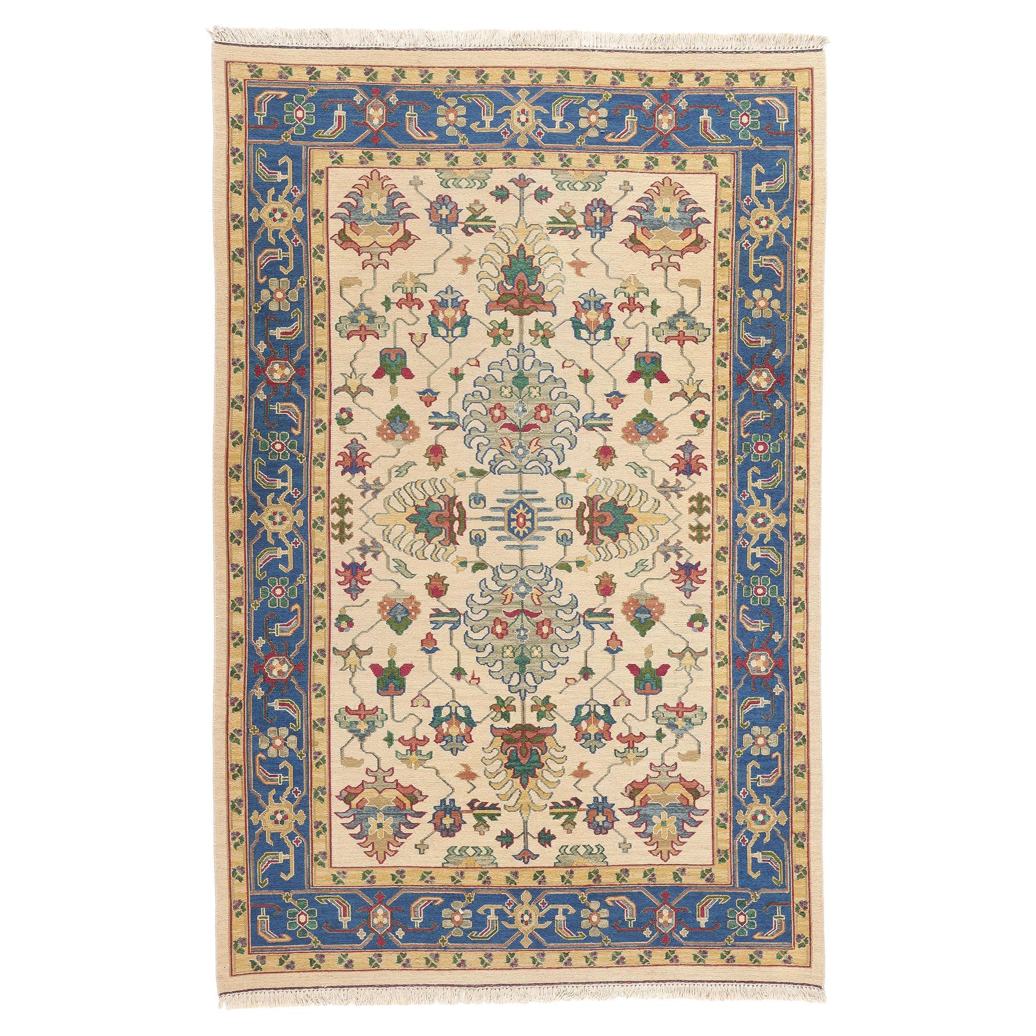 Chinesischer Soumak-Teppich im modernen Stil, Vintage