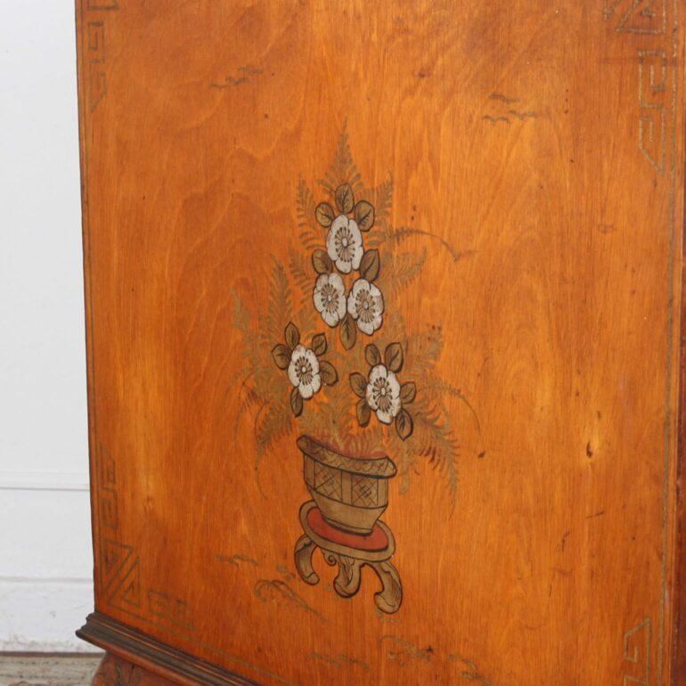 Wood Vintage Chinese Stereo Cabinet For Sale