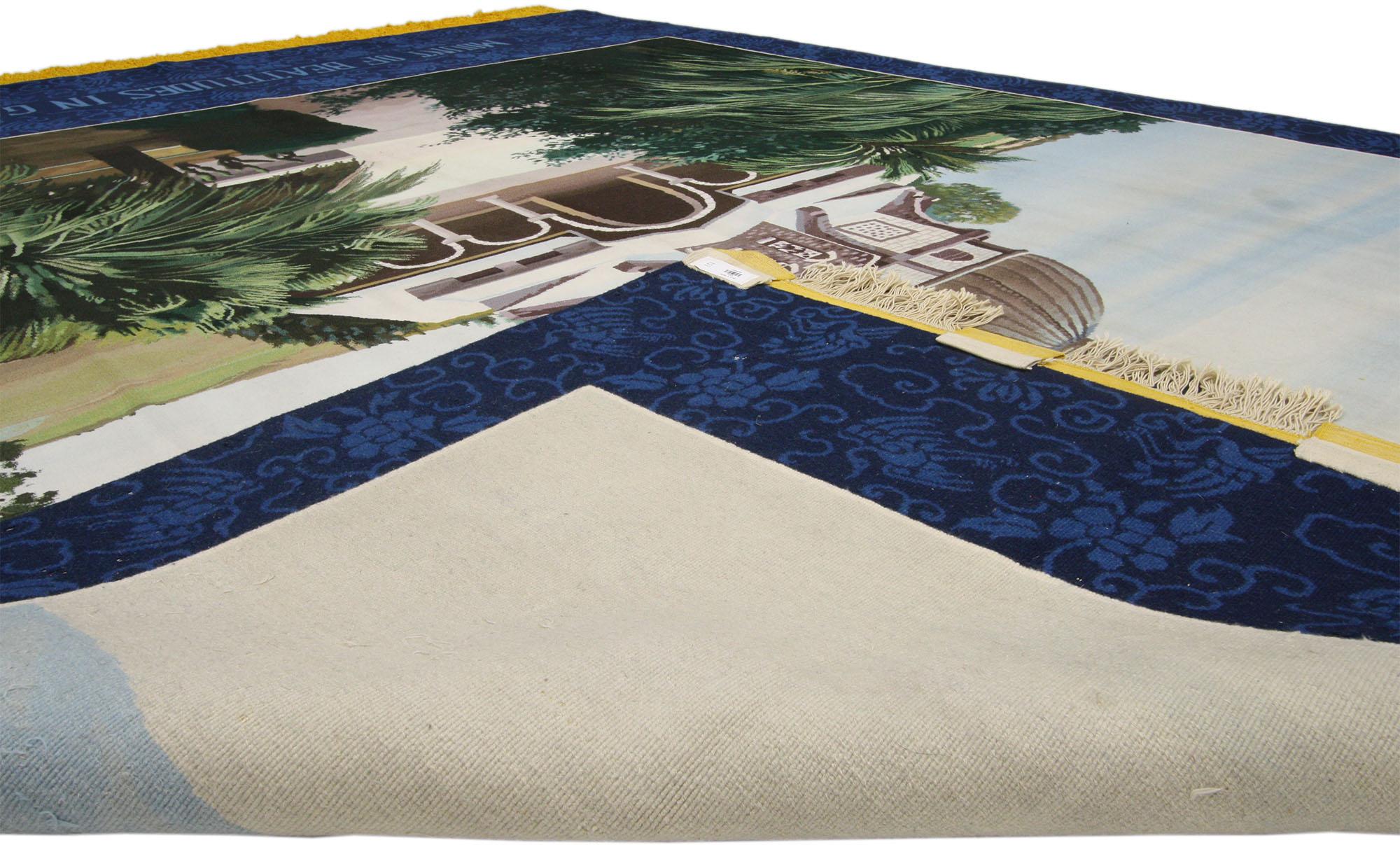 20th Century Vintage Chinese Tableau Carpet, 08'00 x 11'00 For Sale