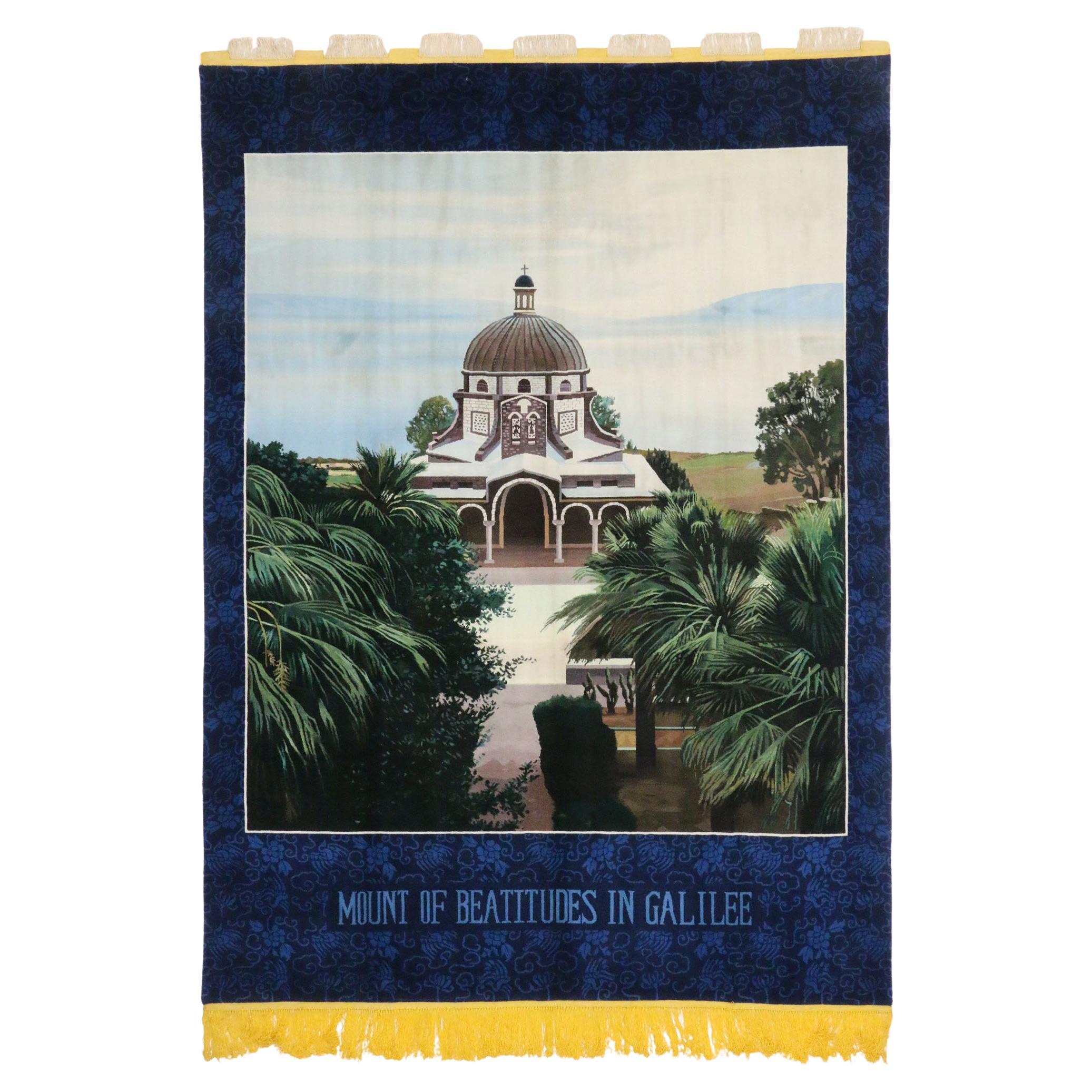 Vintage Chinese Tableau Carpet, 08'00 x 11'00 For Sale