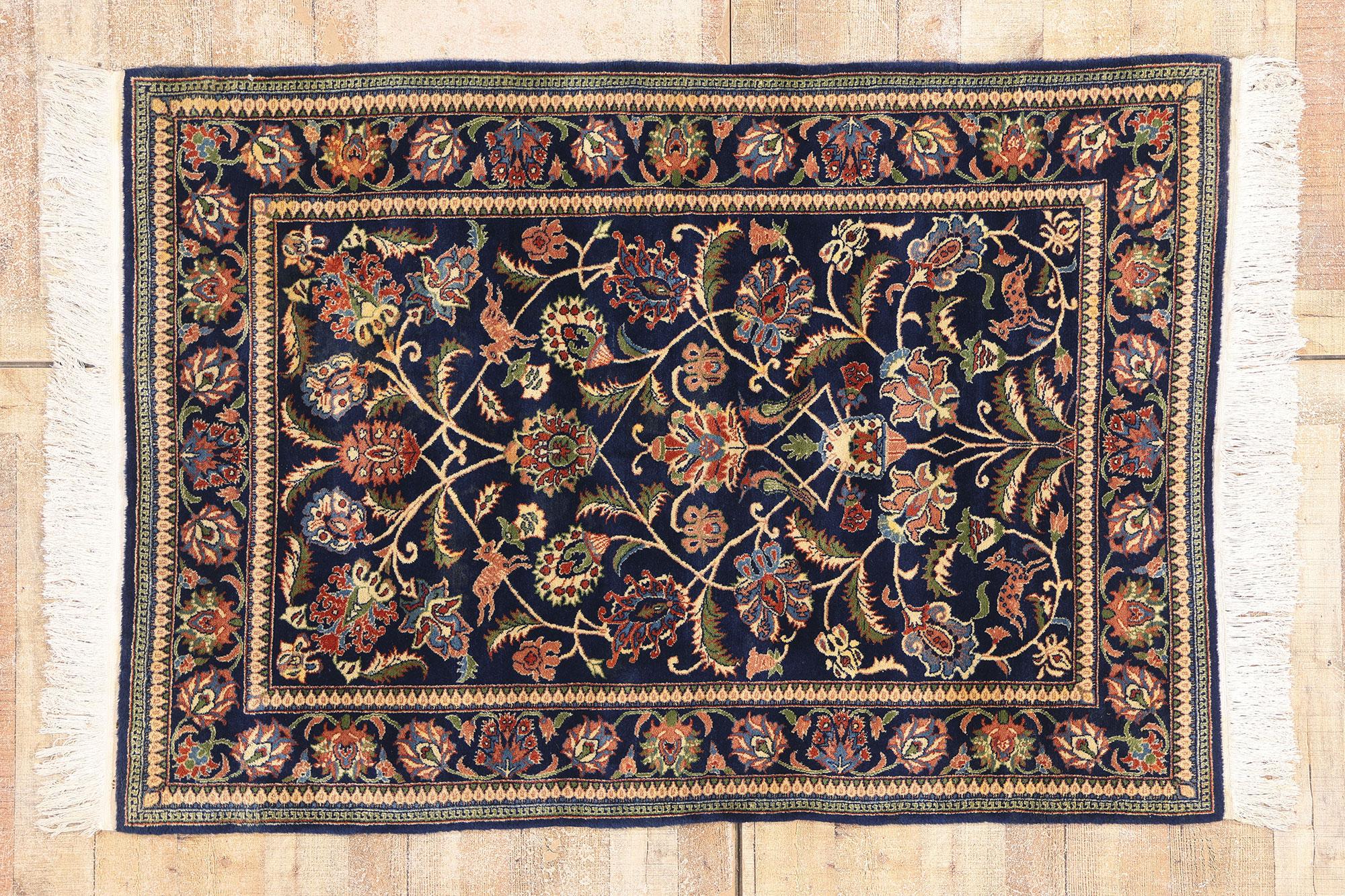 Tappeto Tabriz cinese vintage con stile tradizionale in vendita 3