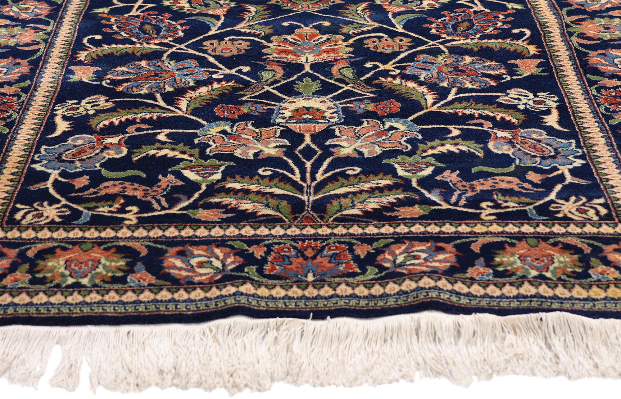 Annodato a mano Tappeto Tabriz cinese vintage con stile tradizionale in vendita