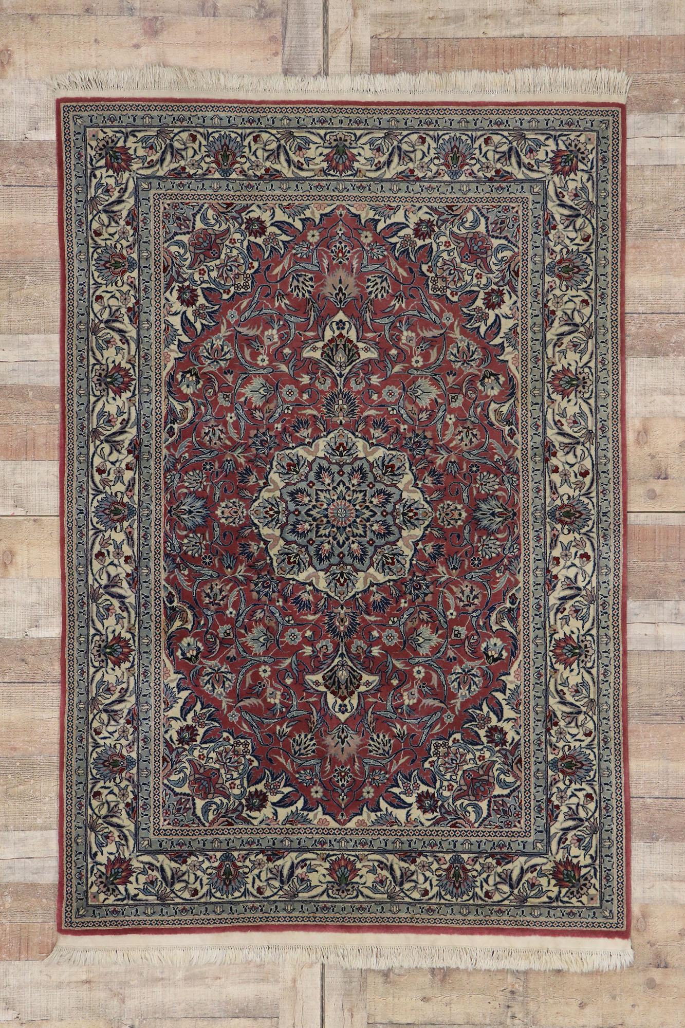 Wool Vintage Chinese Tabriz Rug with Traditional Style For Sale