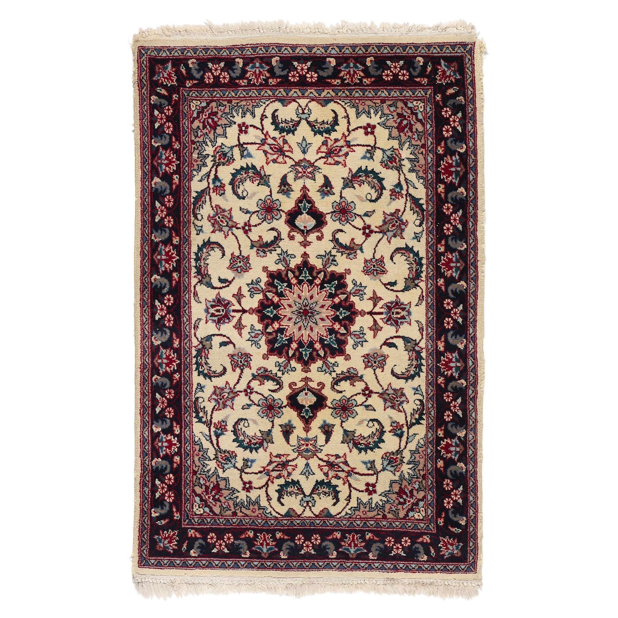 Vintage Chinese Tabriz Rug with Traditional Style For Sale