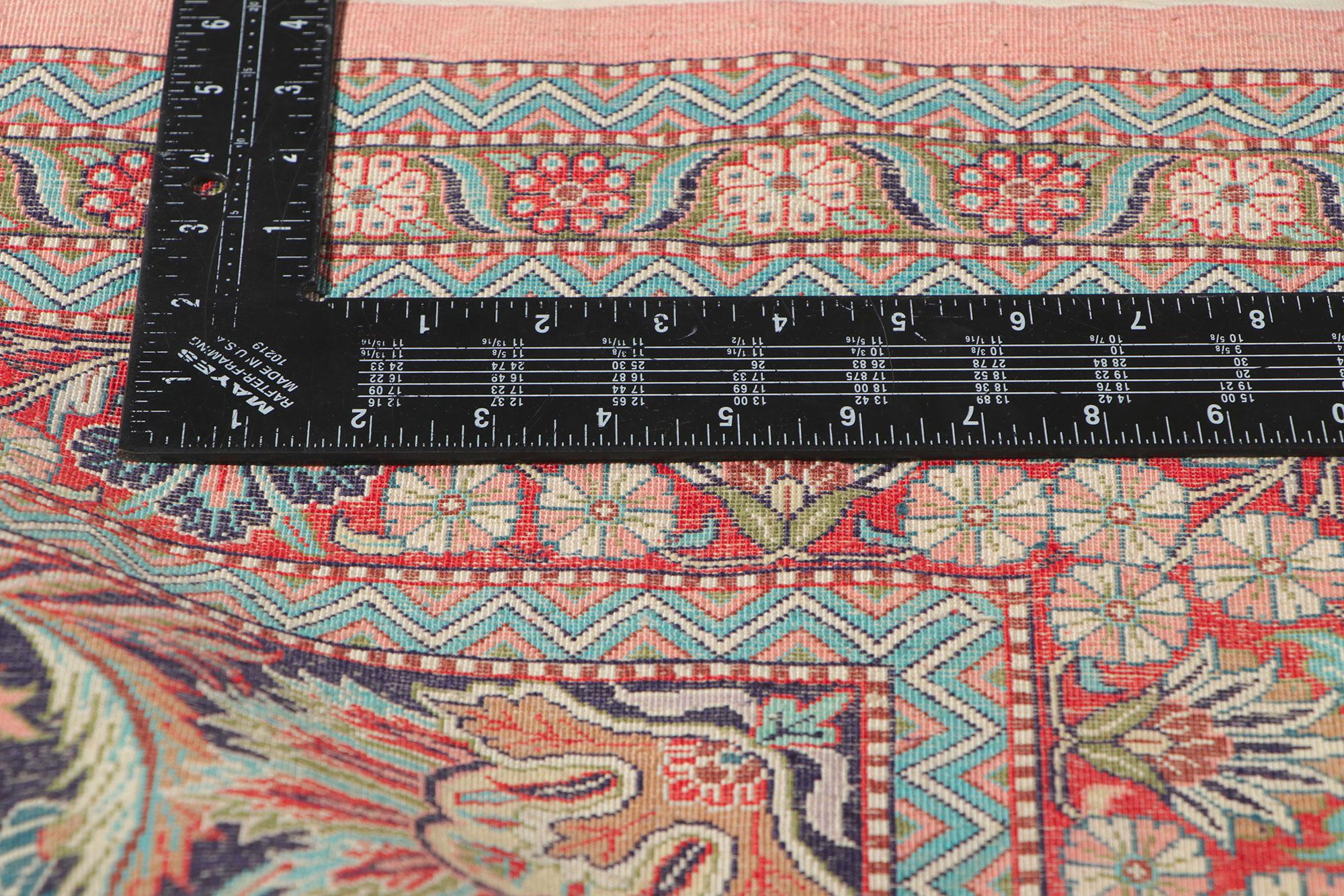 Alfombra de Seda Tabriz China Vintage Tamaño Alfombra de Vestíbulo de Hotel Anudado a mano en venta