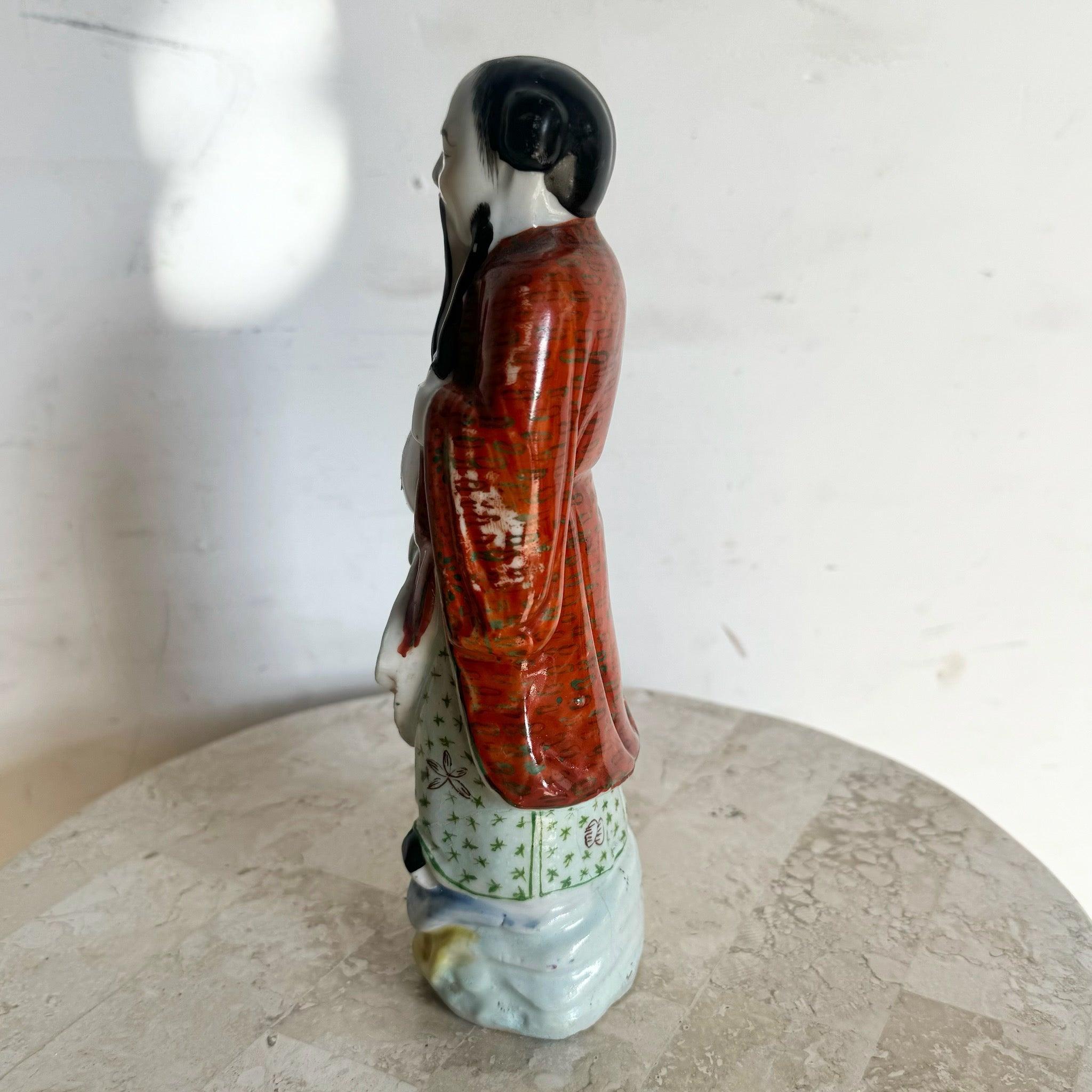 Vintage Chinese Taoist Porcelain Sculpture For Sale 2