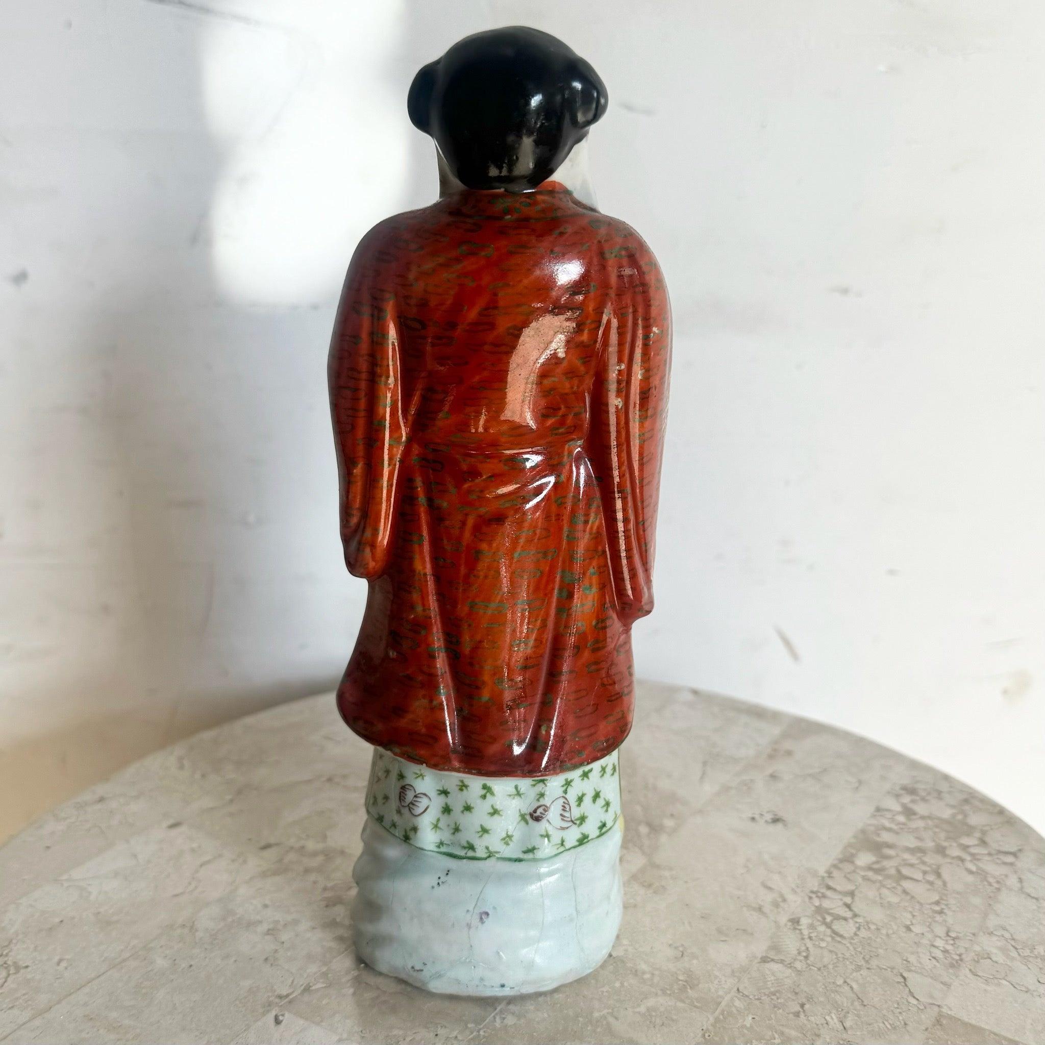 Vintage Chinese Taoist Porcelain Sculpture For Sale 3