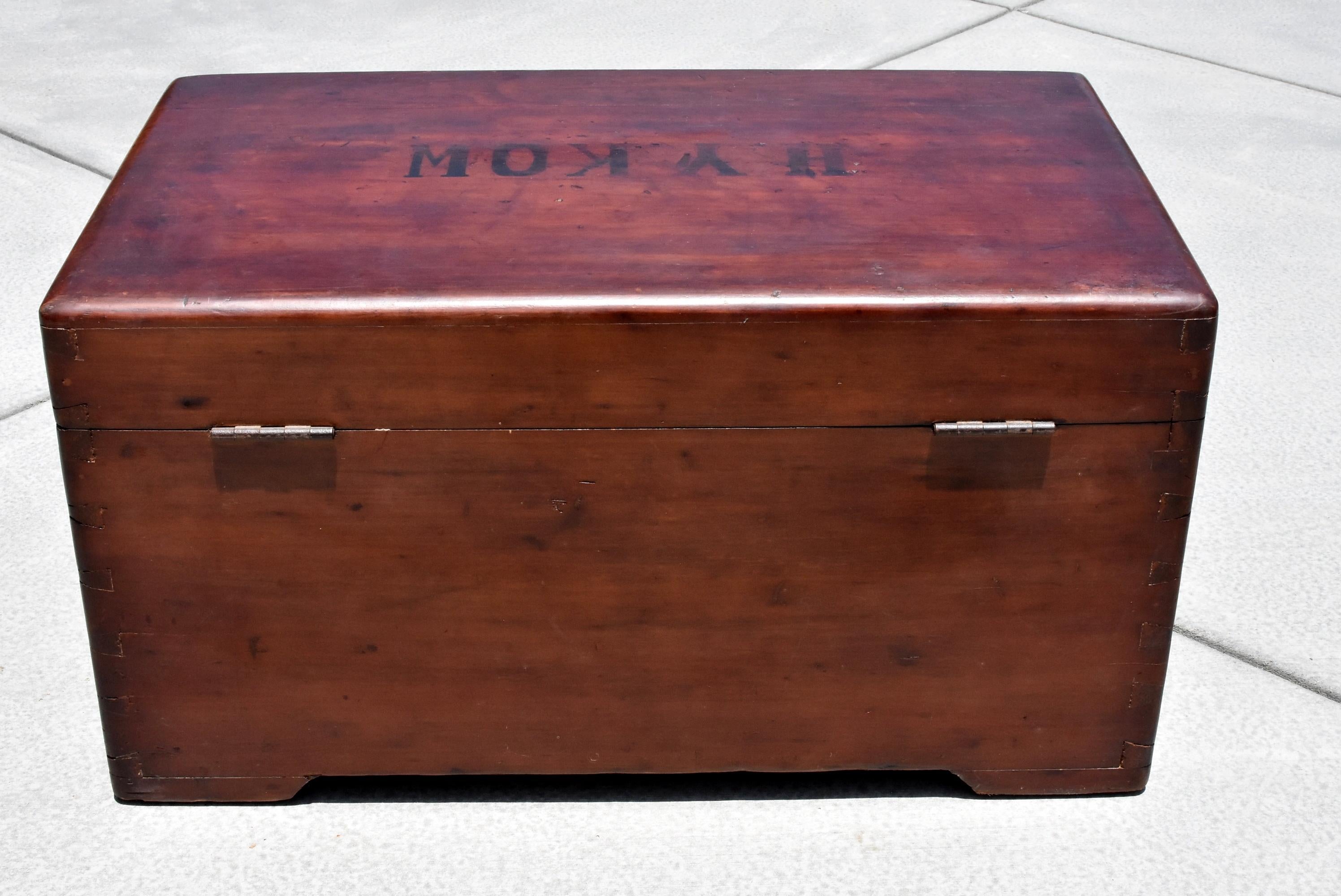 Chinse Republic Era Solid Wood Trunk  For Sale 1