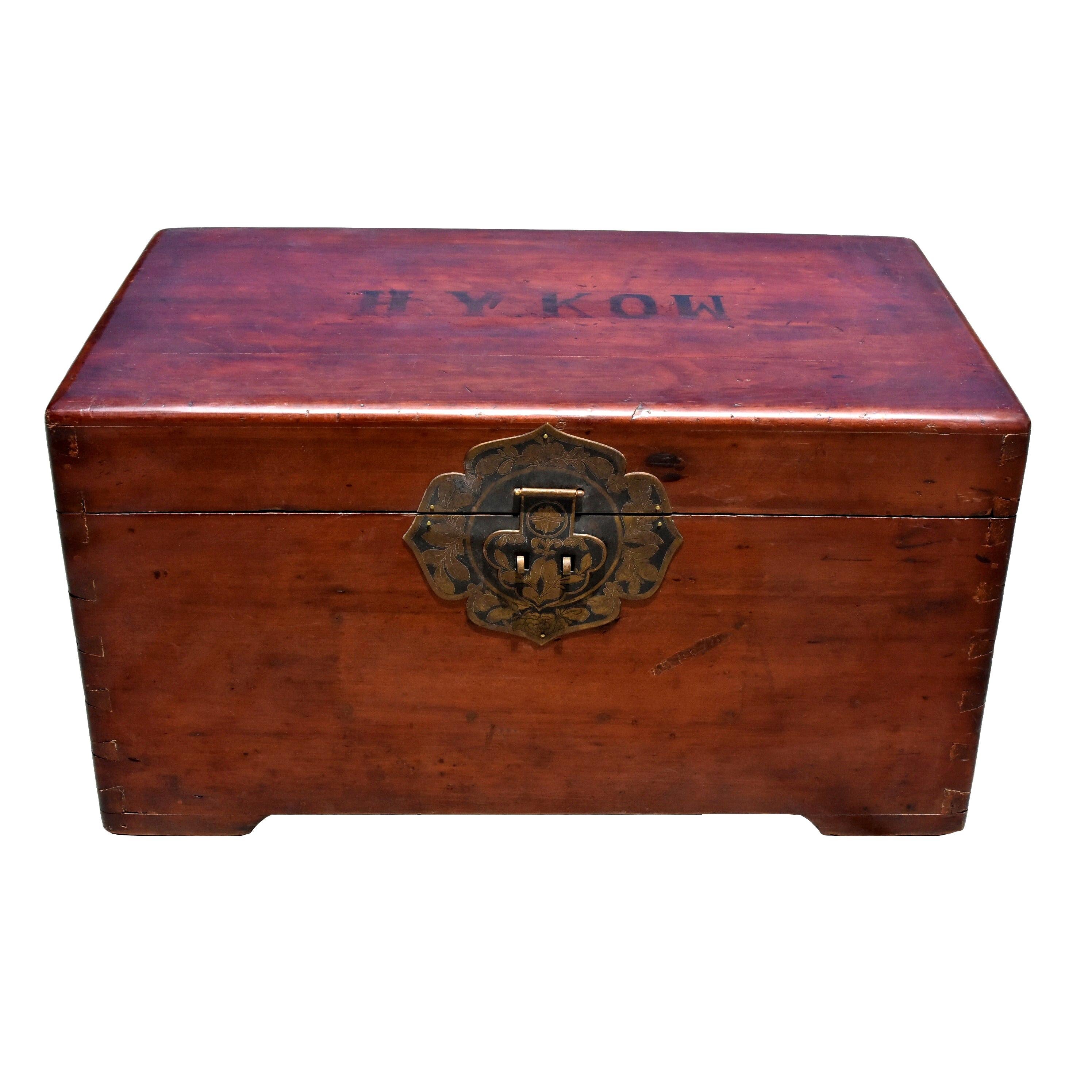 Chinse Republic Era Solid Wood Trunk  For Sale