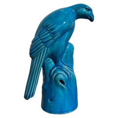 Vintage Chinese Turquoise Glazed Hawk, Mid-20th Century, China