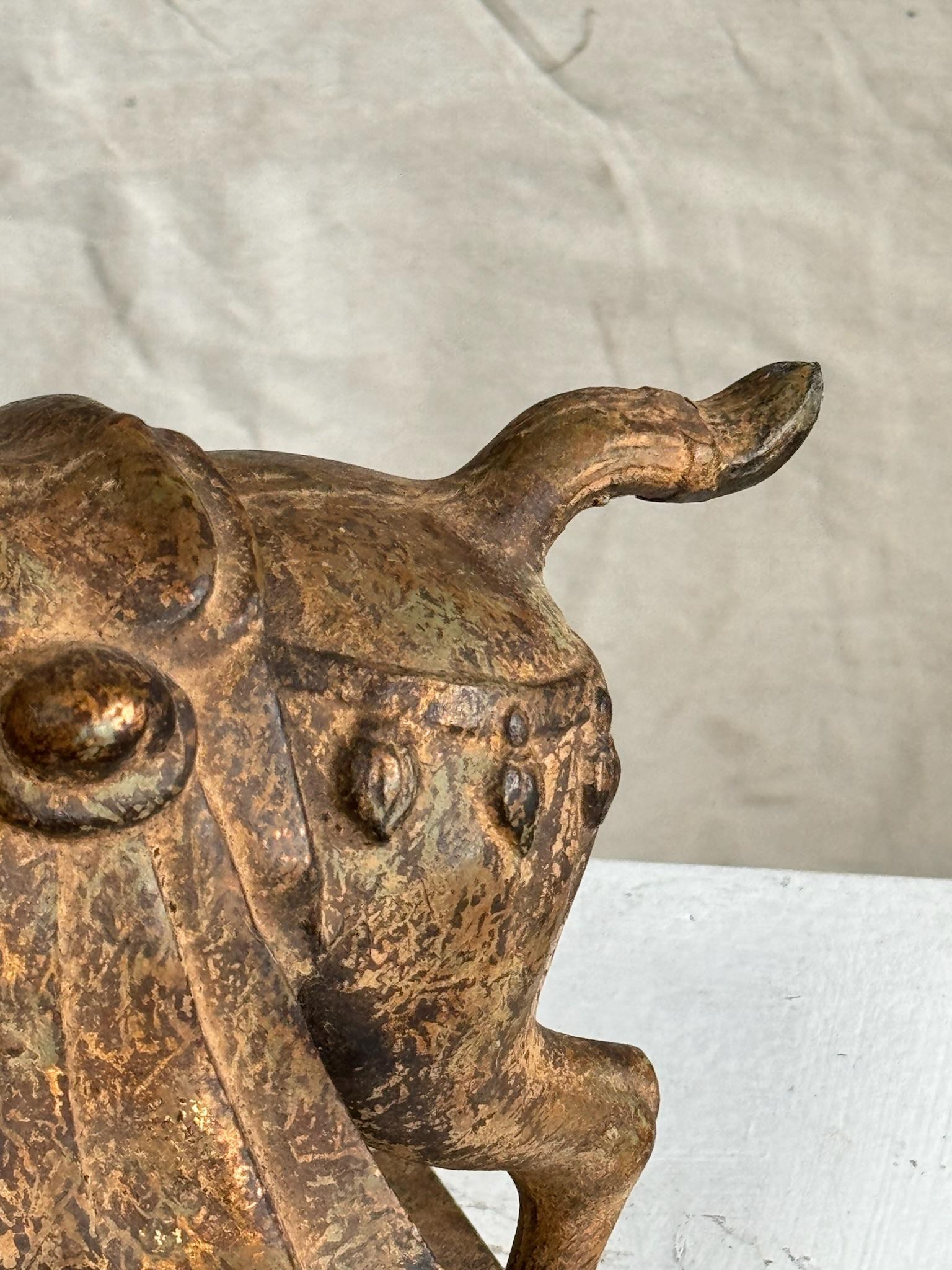Vintage Chinese War Horse Statue, Cast Iron Casting, Tang Dynasty 2