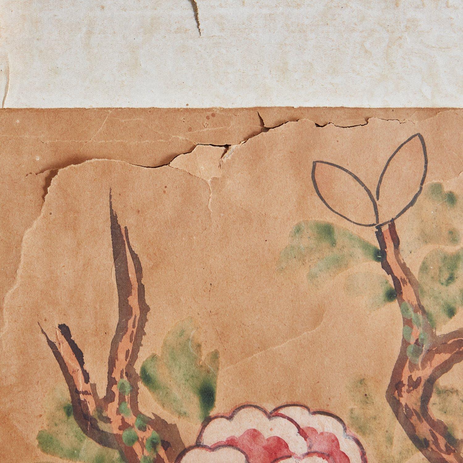 Aquarelles chinoises vintage sur papier, XXe siècle en vente 1