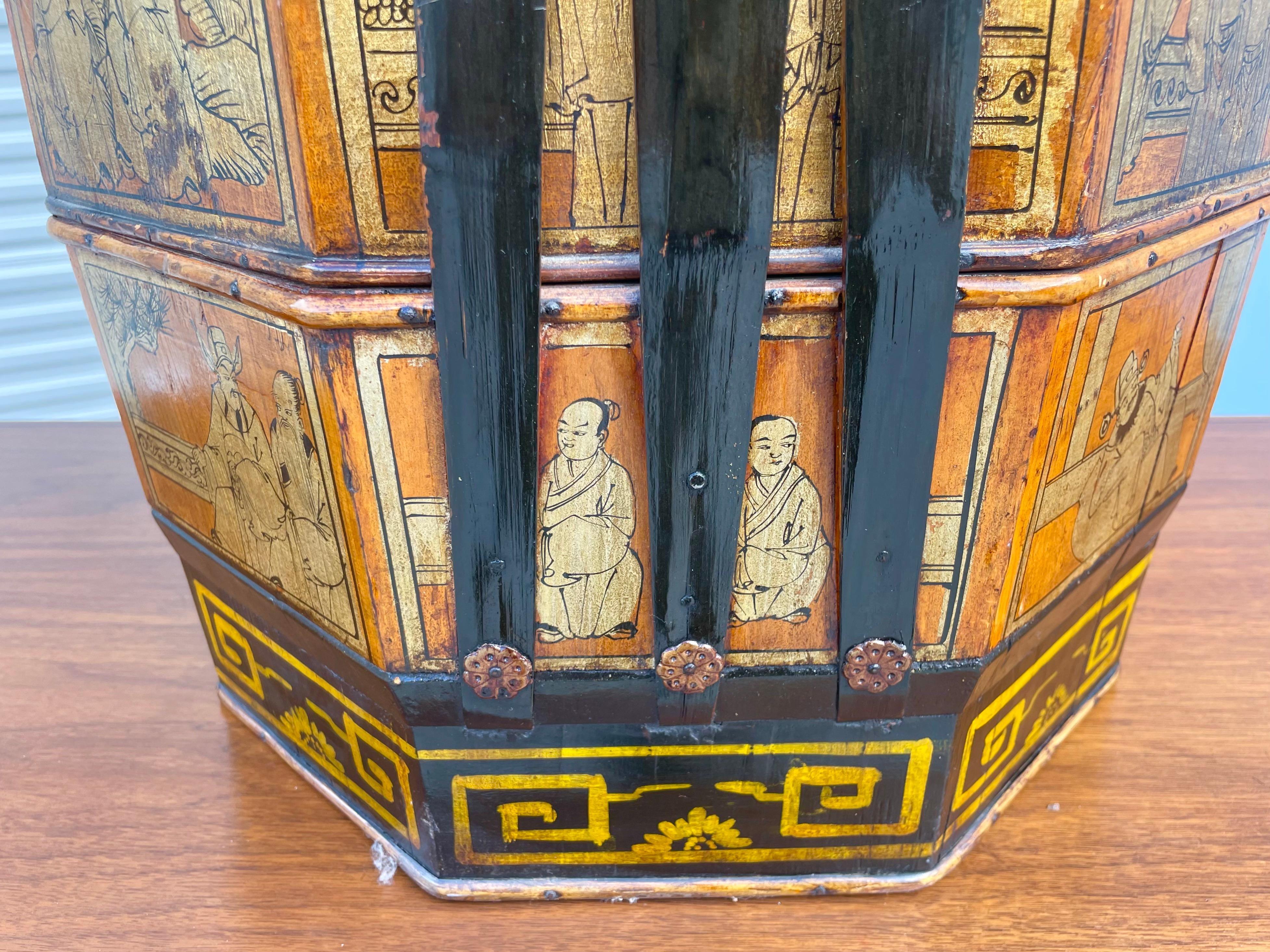 Vintage Chinese Wedding Basket at 1stDibs