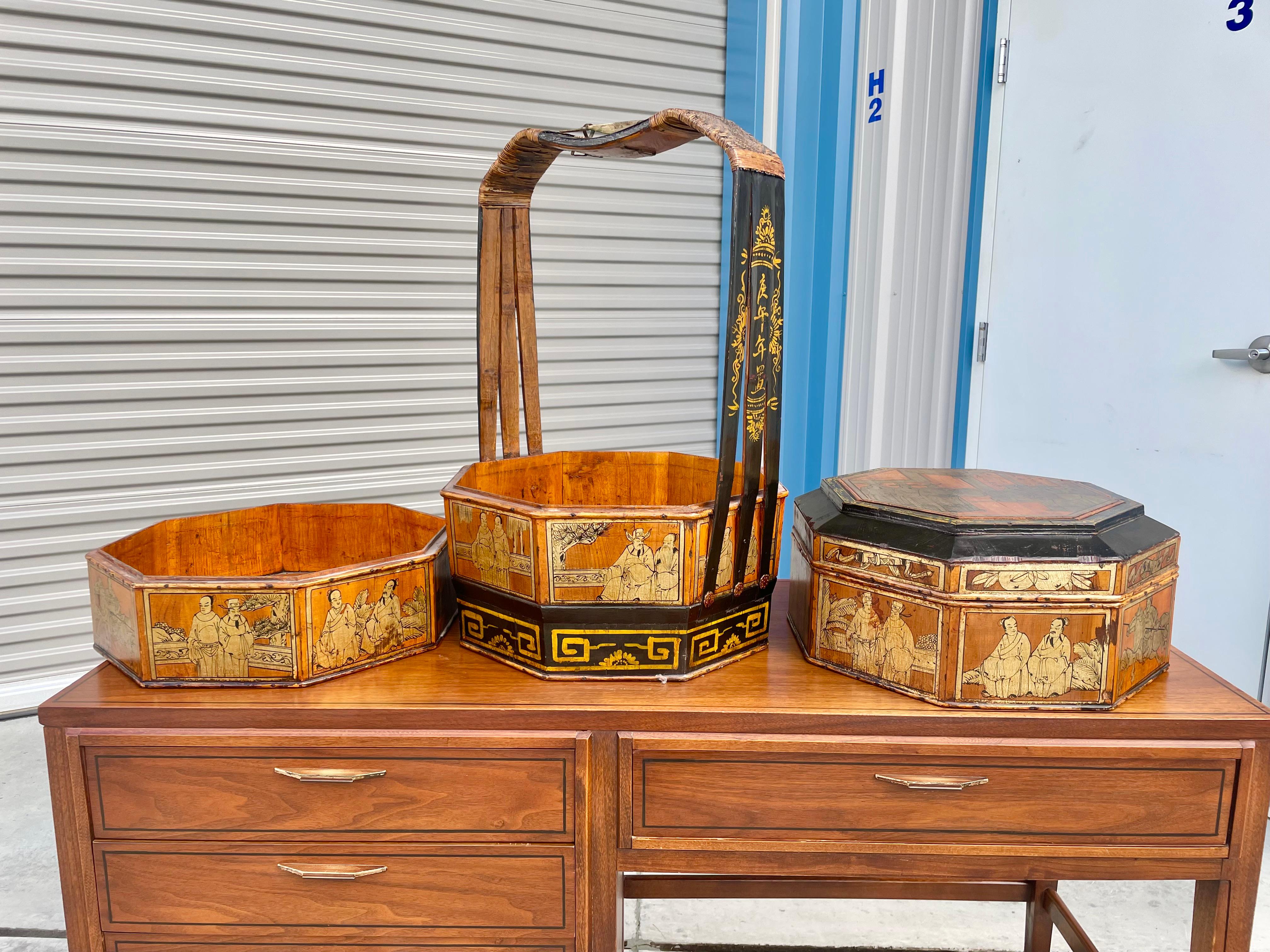 Vintage Chinese Wedding Basket 6
