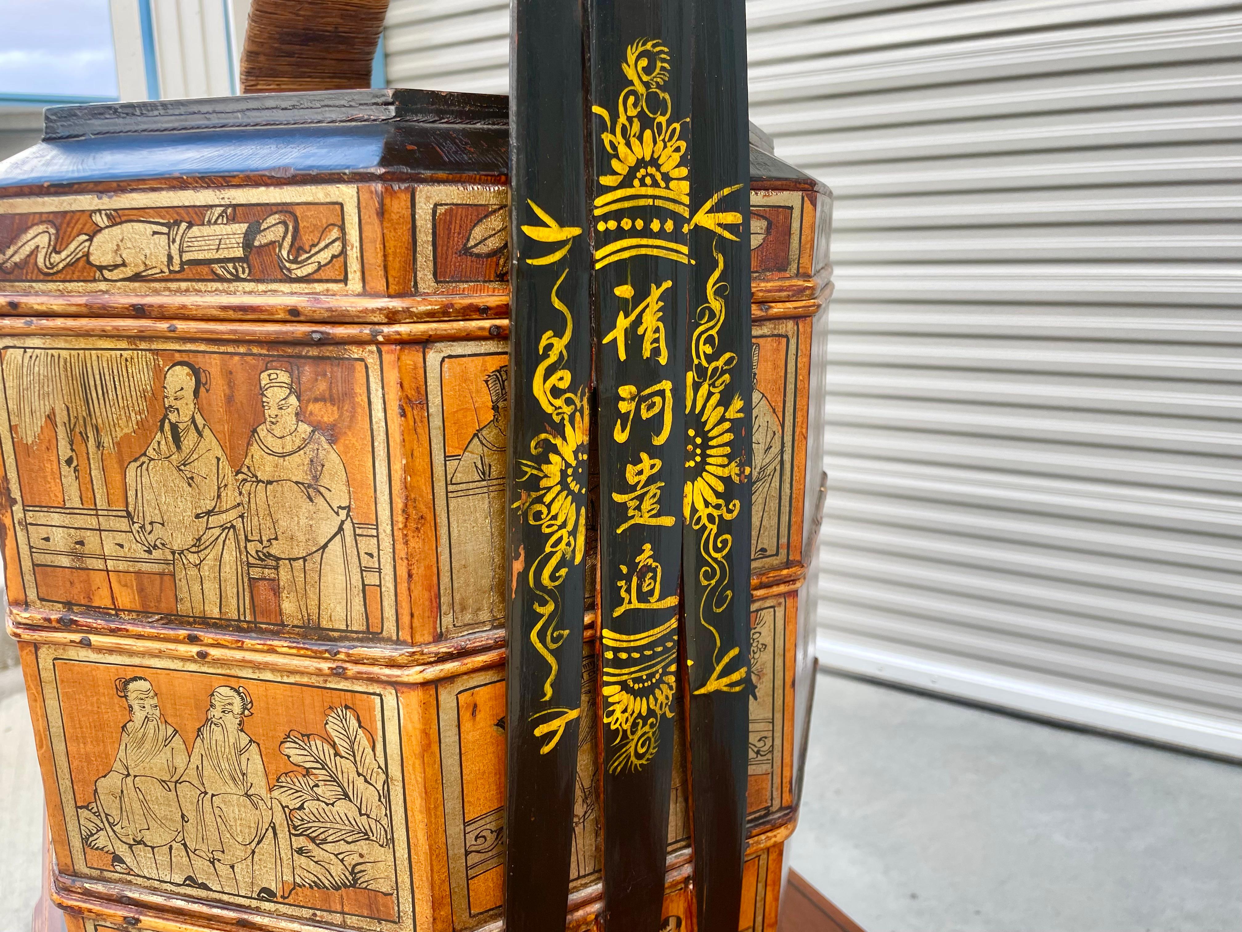 Early 20th Century Vintage Chinese Wedding Basket