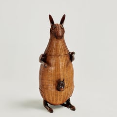 Vintage Chinese Wicker Shanghai Kangaroo