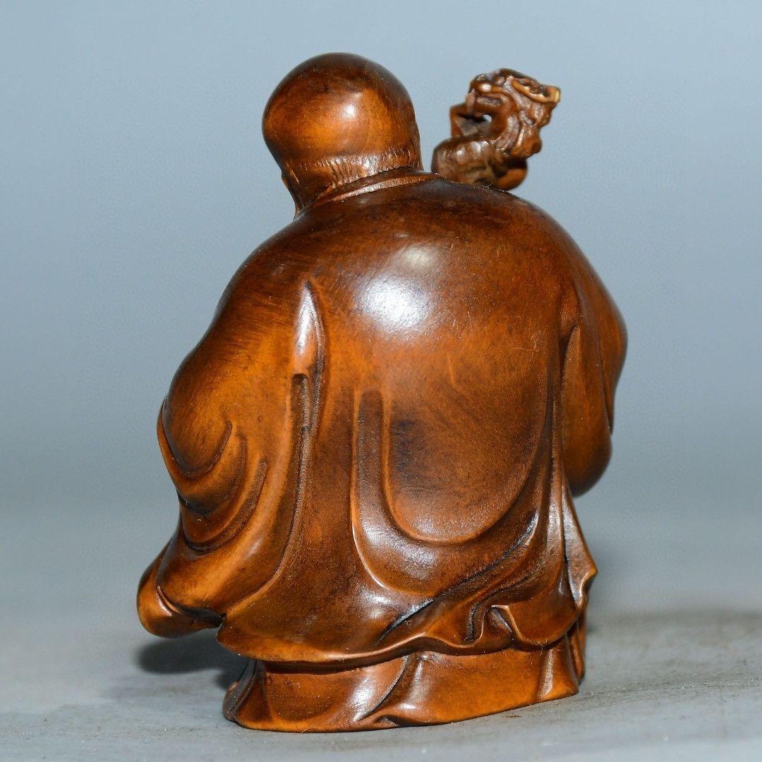 Vintage Chinese Wood Carving Langlebigkeit Gott Statue im Angebot 1