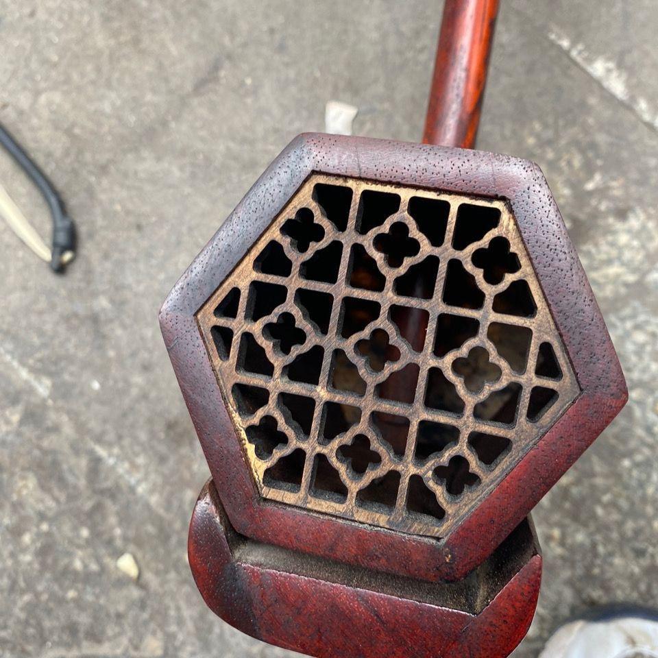 Vintage Chinese Wood Er Hu Musical Instrument For Sale 4