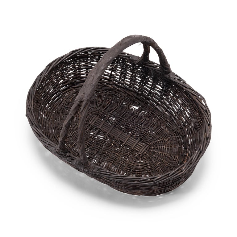 Vintage Chinese Woven Vegetable Basket at 1stDibs