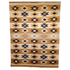 Vintage Native American Navajo Rug in a Chinle Revival Pattern with Earth Tones