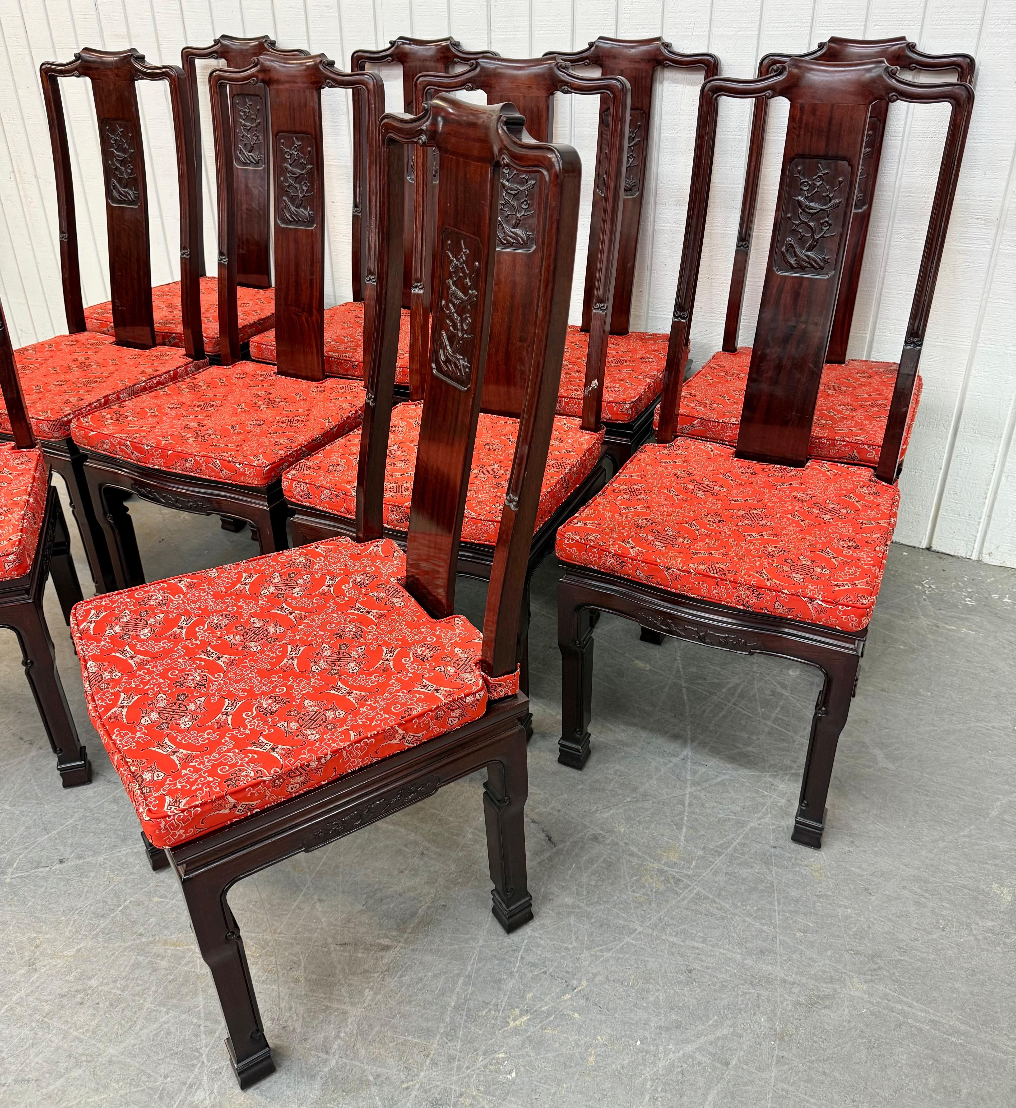 Cineserie Sedie da pranzo in palissandro vintage in stile Asian Style - Set di 10 pezzi in vendita