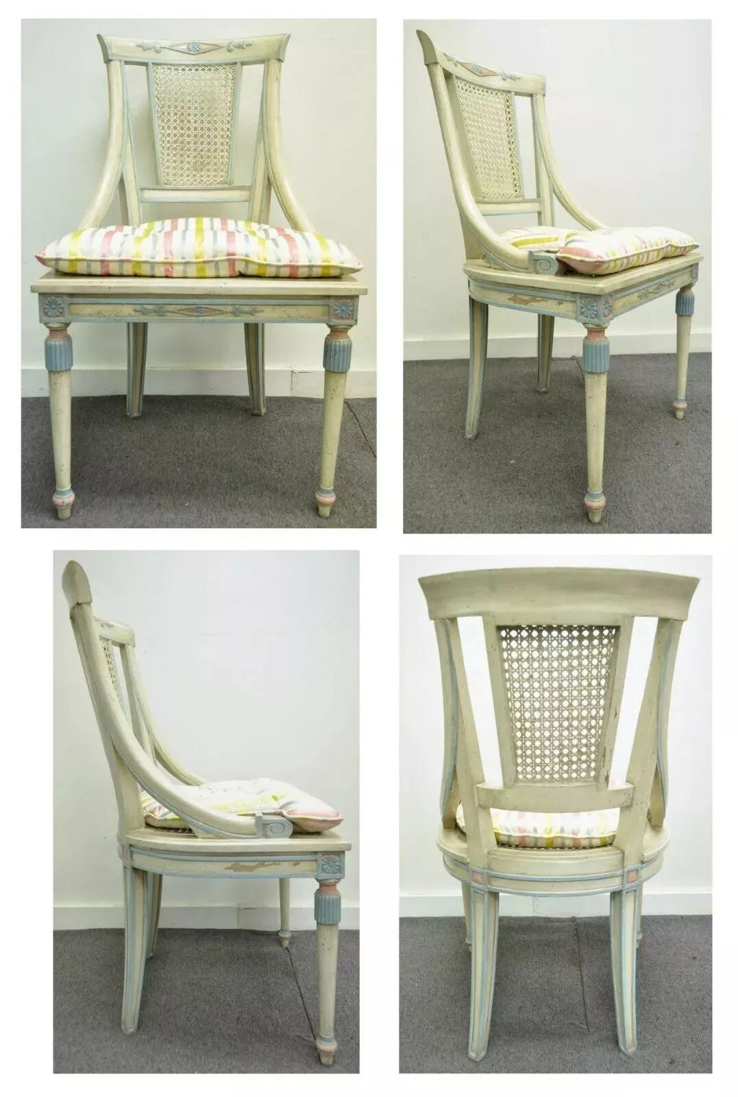 Vintage Chinoiserie Schmetterling & Vogel Custom Painted Tall Secretary Schreibtisch & Stuhl im Angebot 1