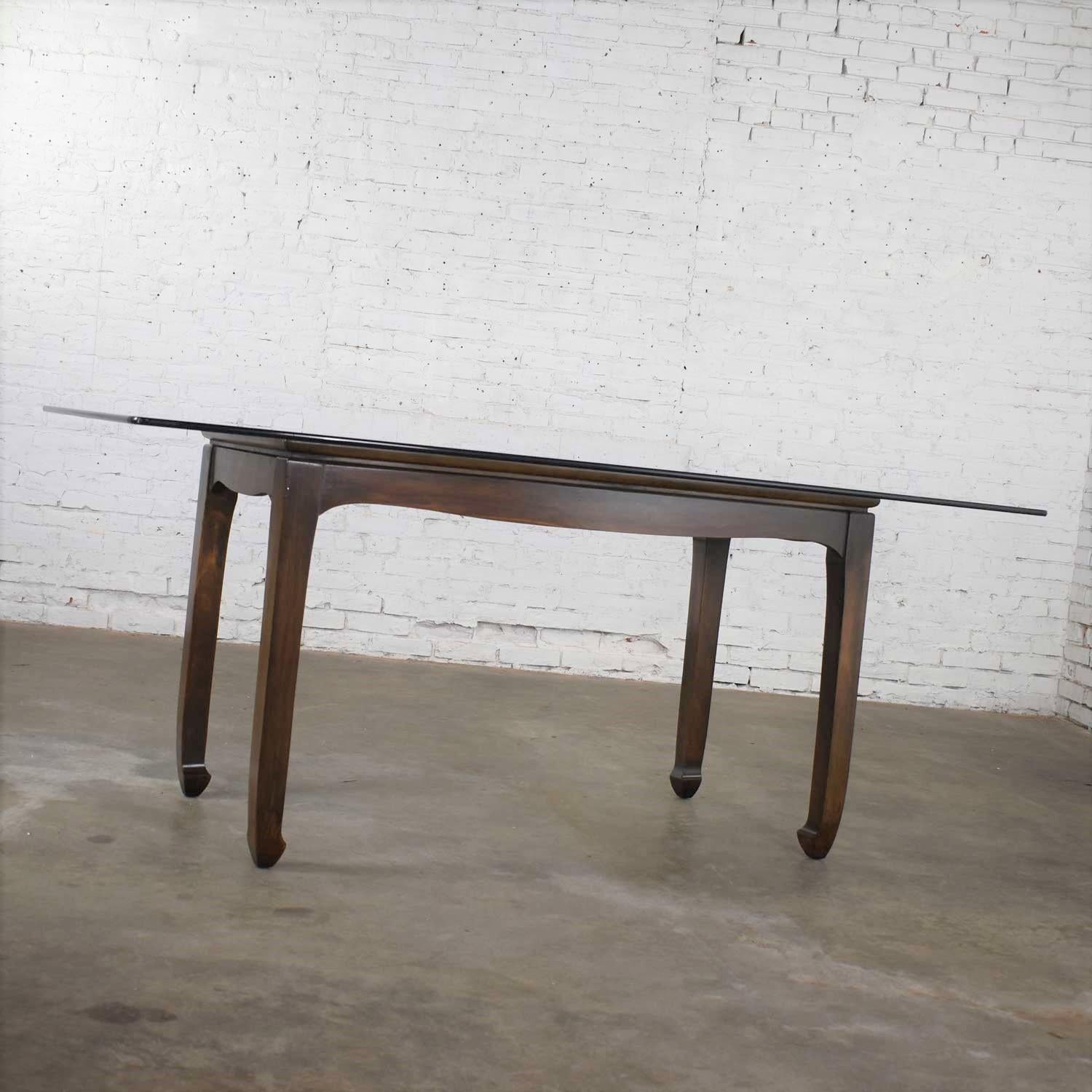 vintage glass top dining table