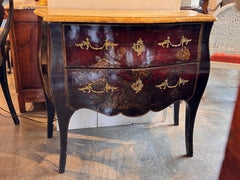 Vintage Chinoiserie Commode With Marble Top