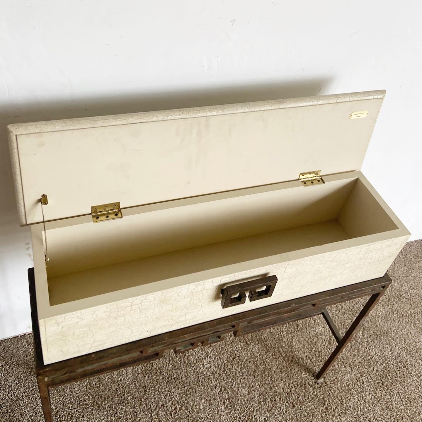 Vintage Chinoiserie Console Table/Storage Chest For Sale 1