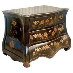 Vintage Chinoiserie Dessin Fournir Bombe Chest of Drawers