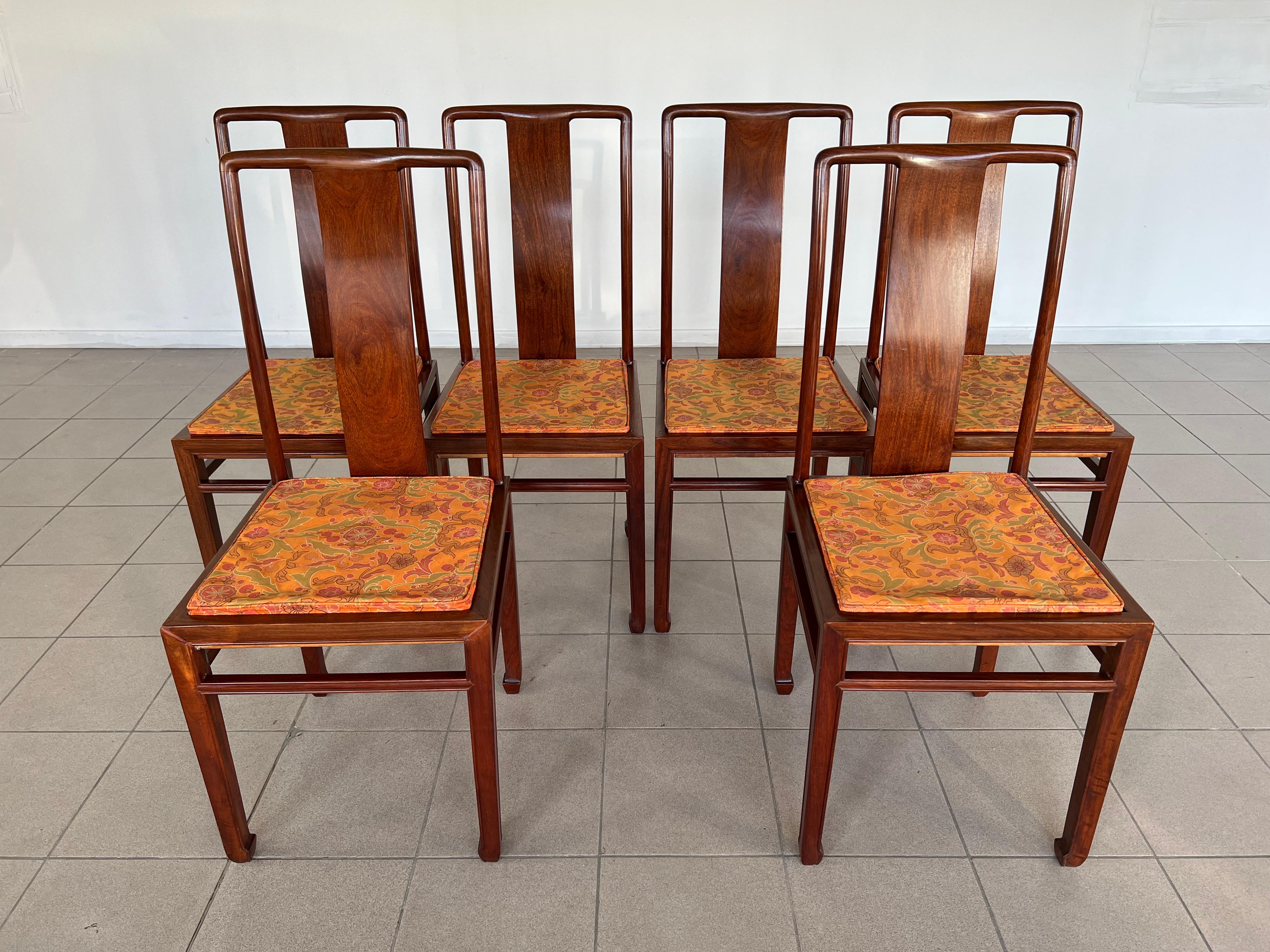 Vintage Chinoiserie Dining Chairs - Set of 6 1