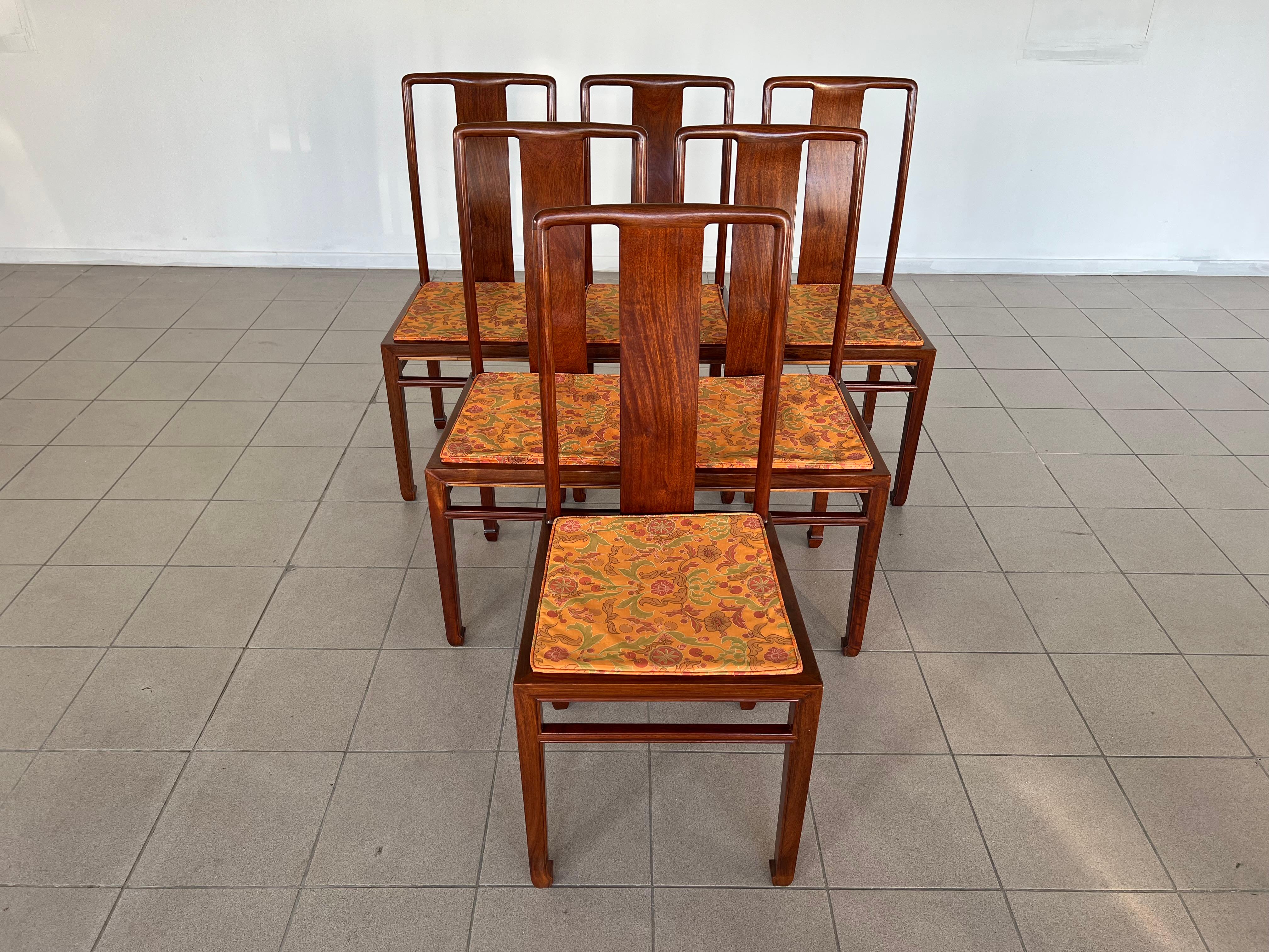 Vintage Chinoiserie Dining Chairs - Set of 6 2