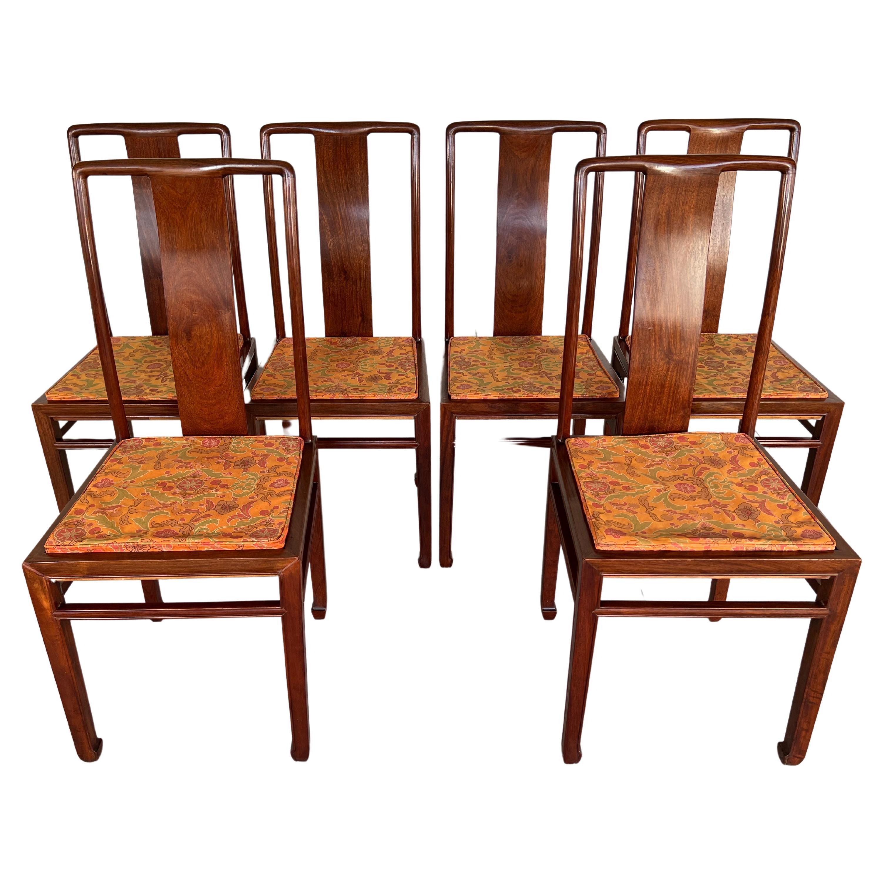 Vintage Chinoiserie Dining Chairs - Set of 6