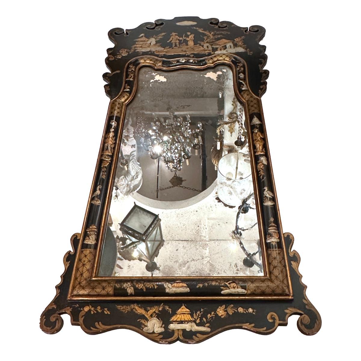 Vintage Chinoiserie Mirror im Zustand „Gut“ im Angebot in New York, NY