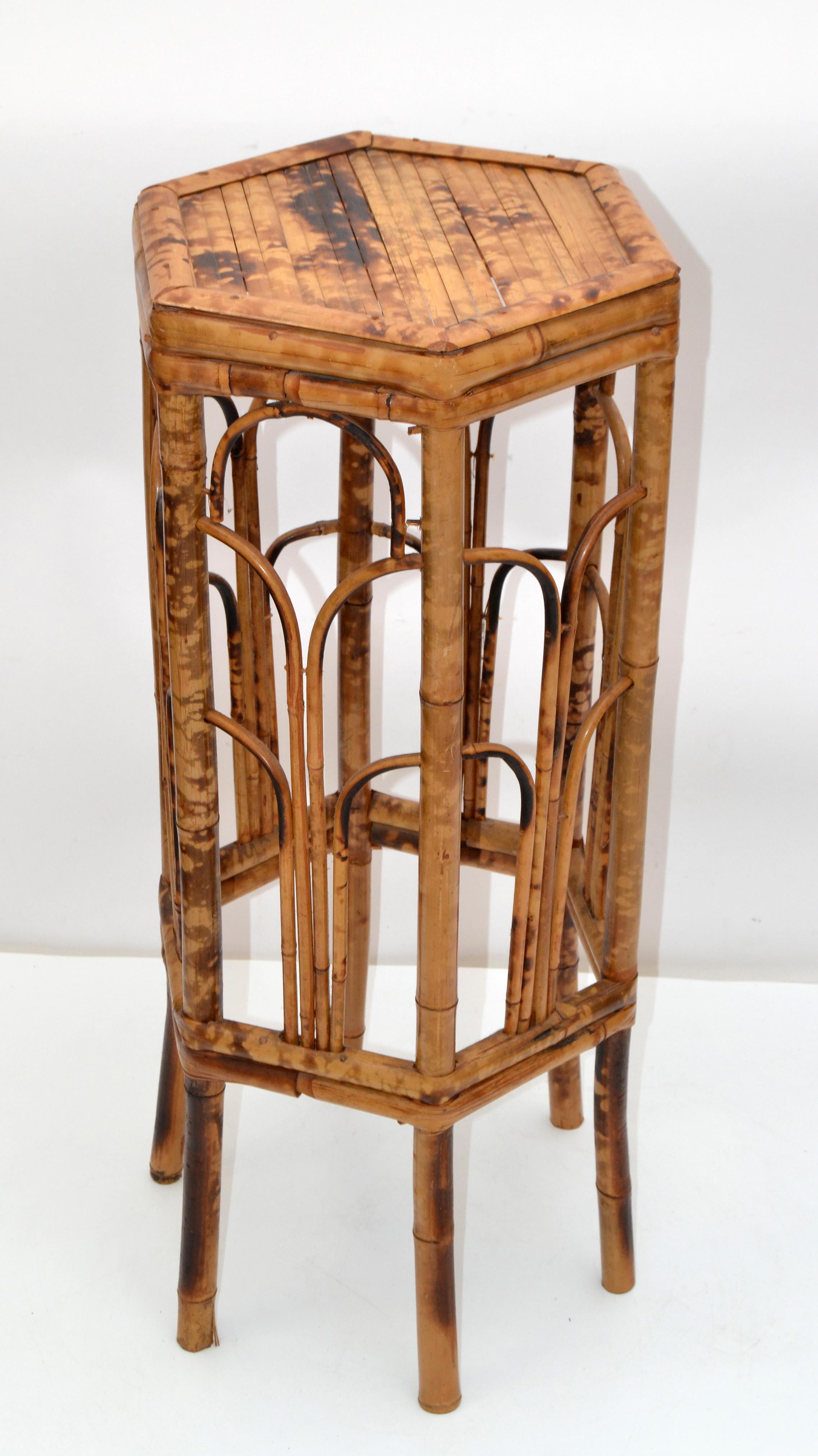 bamboo plant stand vintage