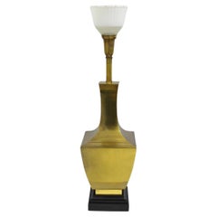 Vintage Chinoiserie Oriental Patinated Brass Jardiniere Table Lamp Attr. Chapman