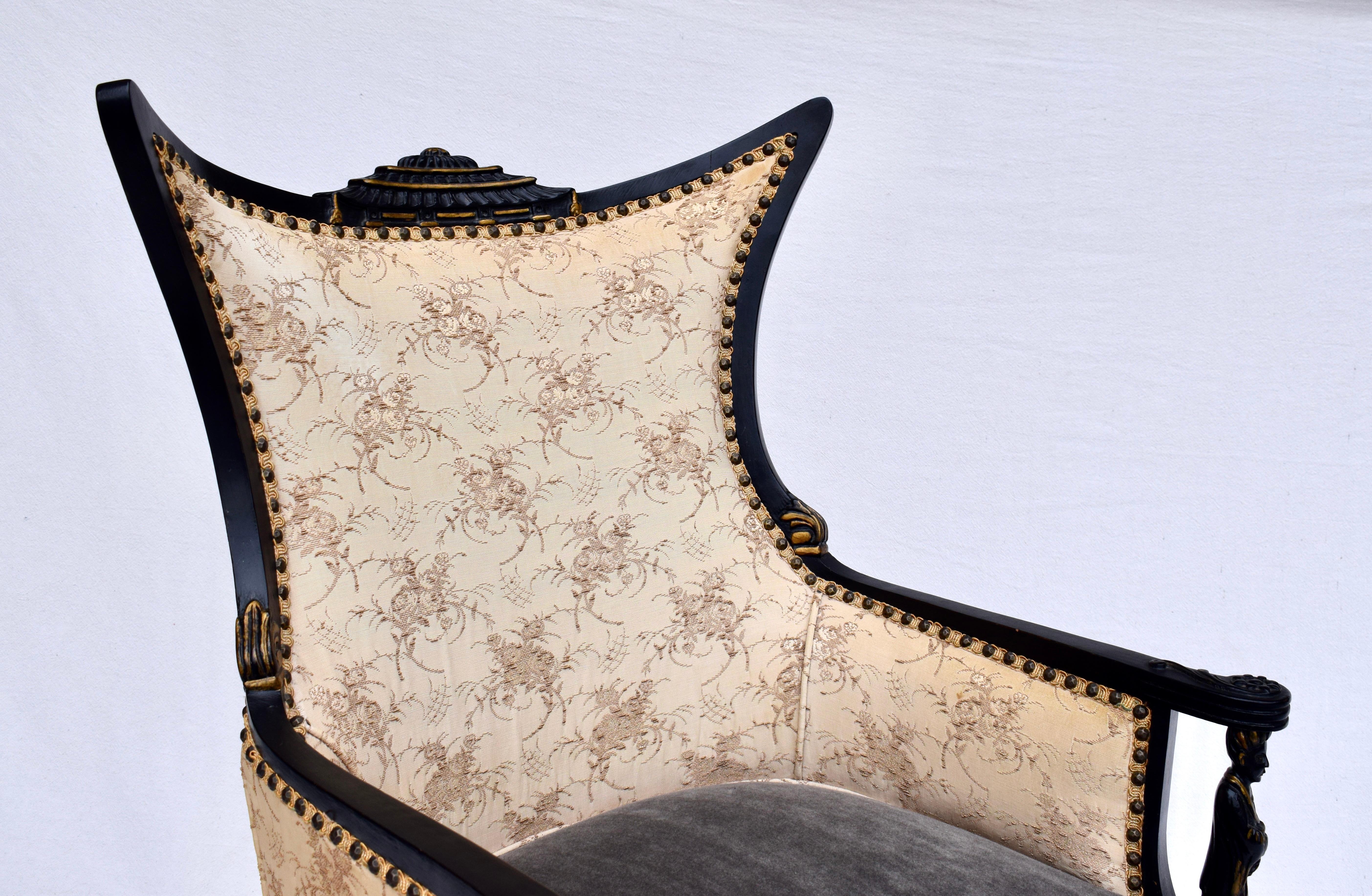 Vintage Chinoiserie Pagoda Arm Chairs For Sale 1