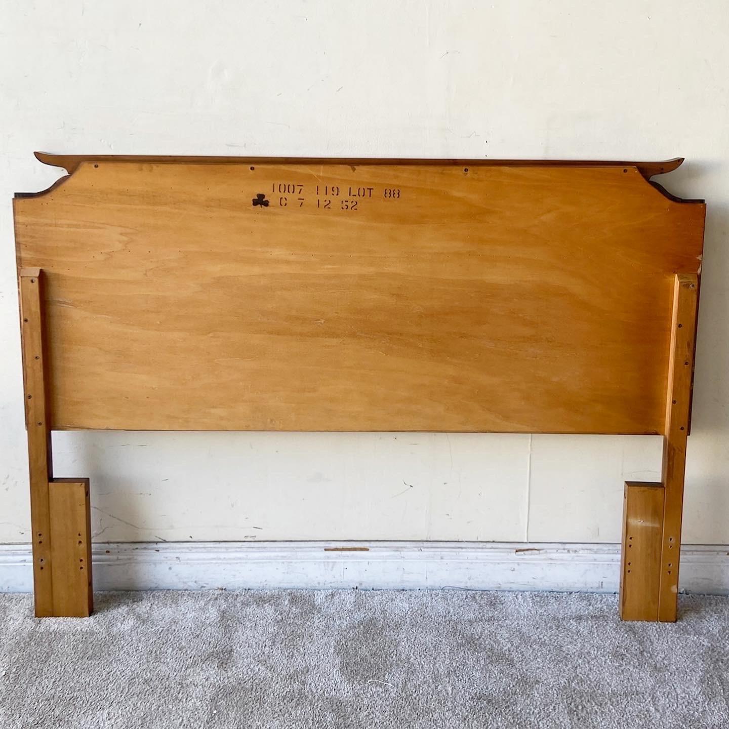 Vintage Chinoiserie Queen Headboard by Bassett Furniture 2