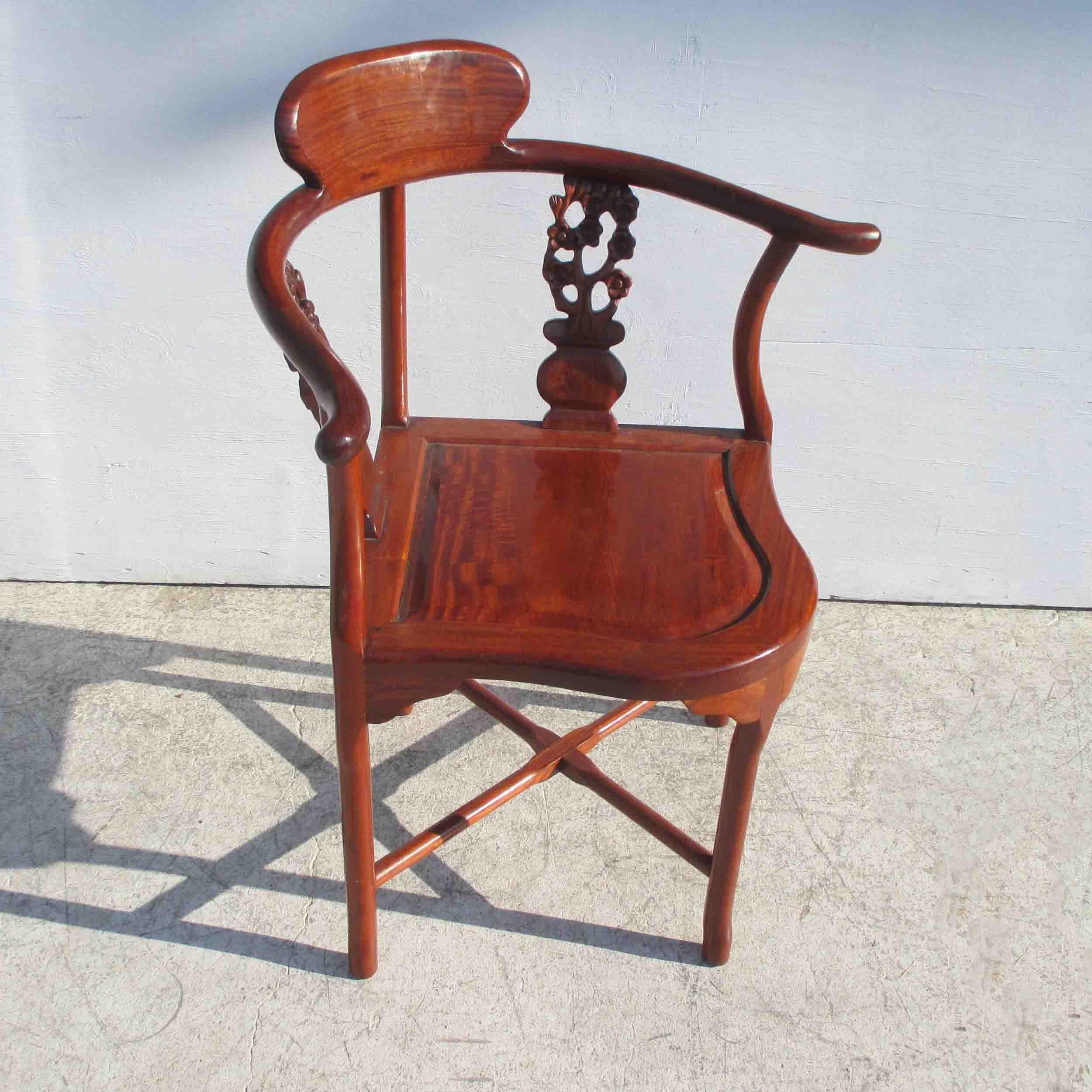wooden corner chair