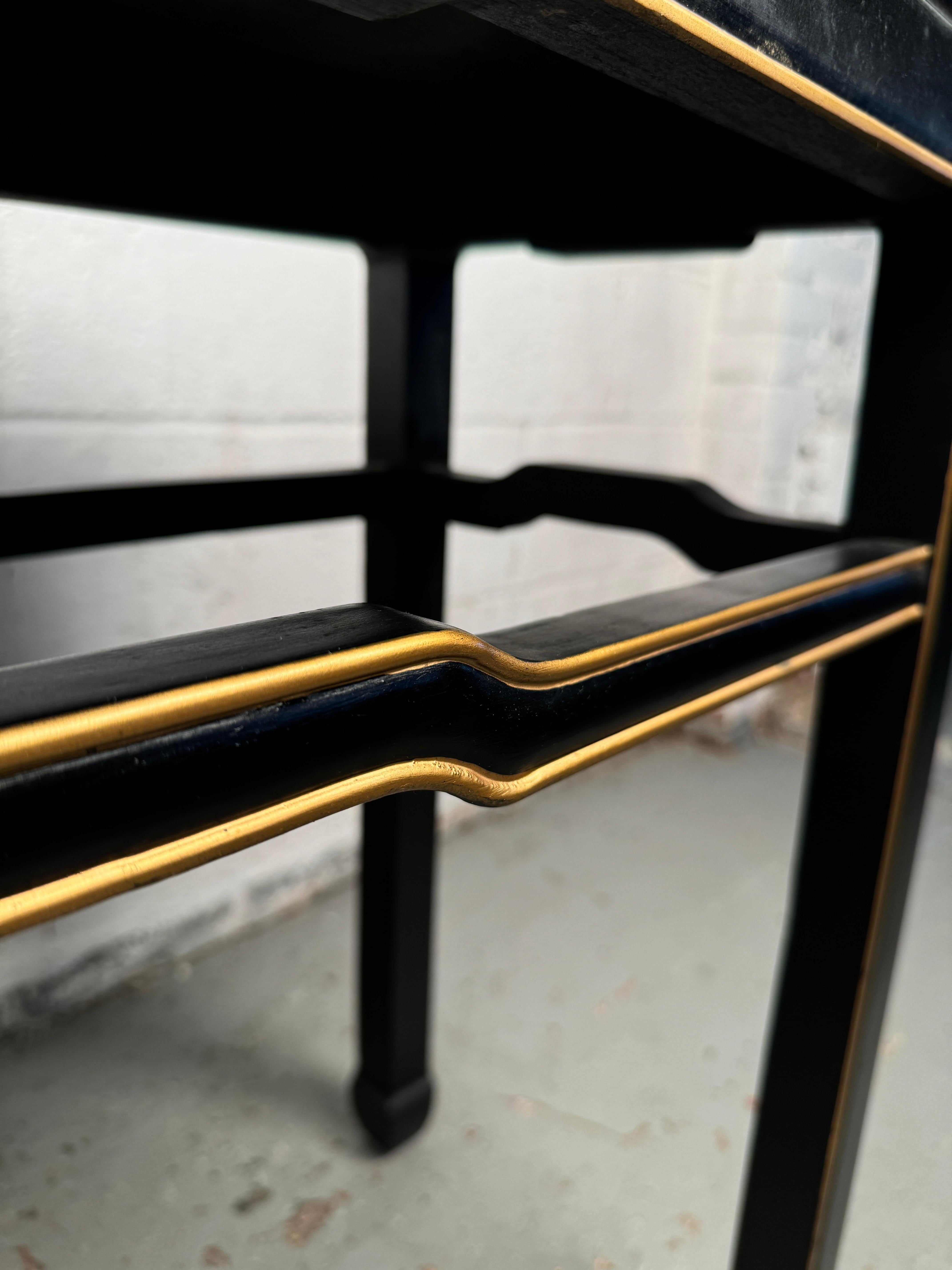 Vintage Chinoiserie Style Hand Painted Console Table For Sale 9