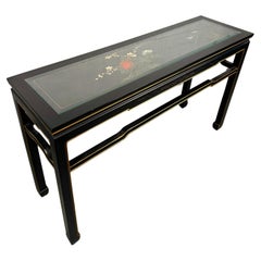 Vintage Chinoiserie Stil Hand bemalt Konsolentisch