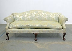 Vintage Chippendale Ball and Claw Down-Filled Camel Back Sofa