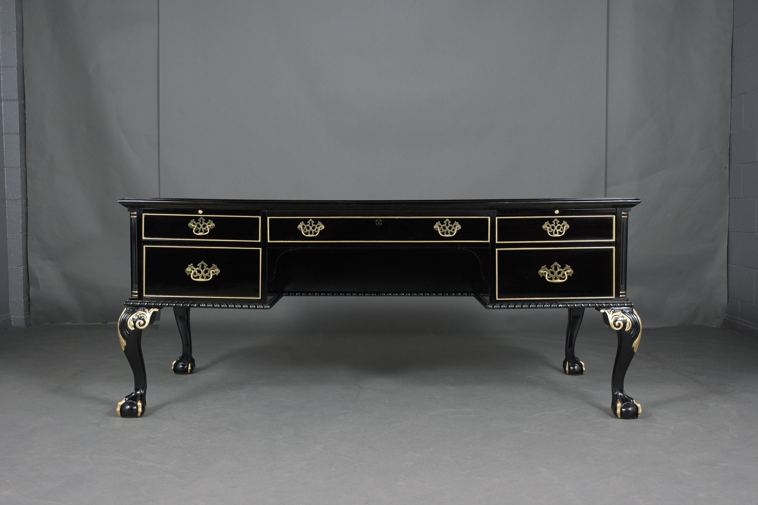 American Vintage Chippendale Executive Desk